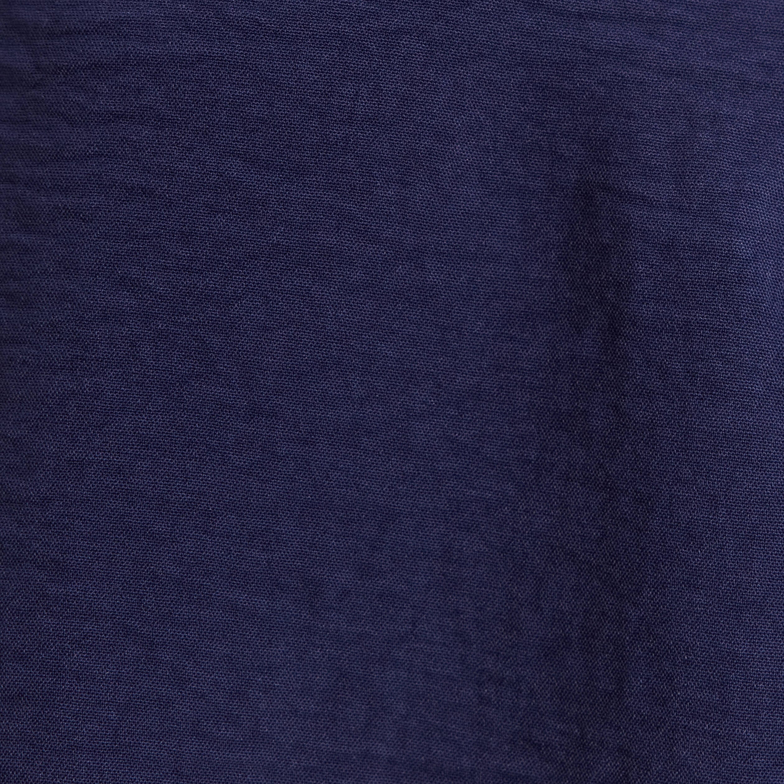Blouse col v manches 3/4 fluide bleu marine femme
