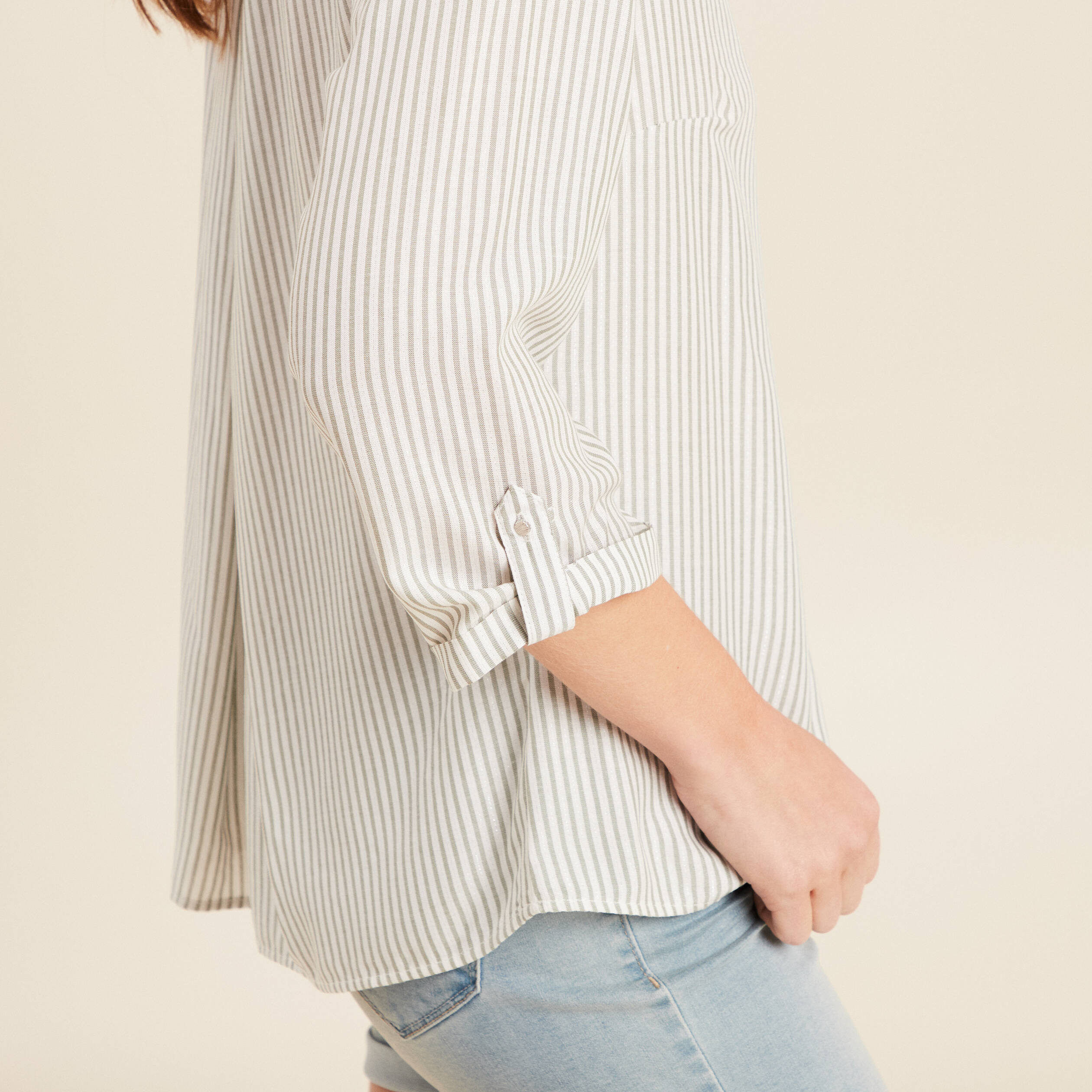 blouse fluide manches 34 vert femme blouse fluide manches 3/4 vert femme