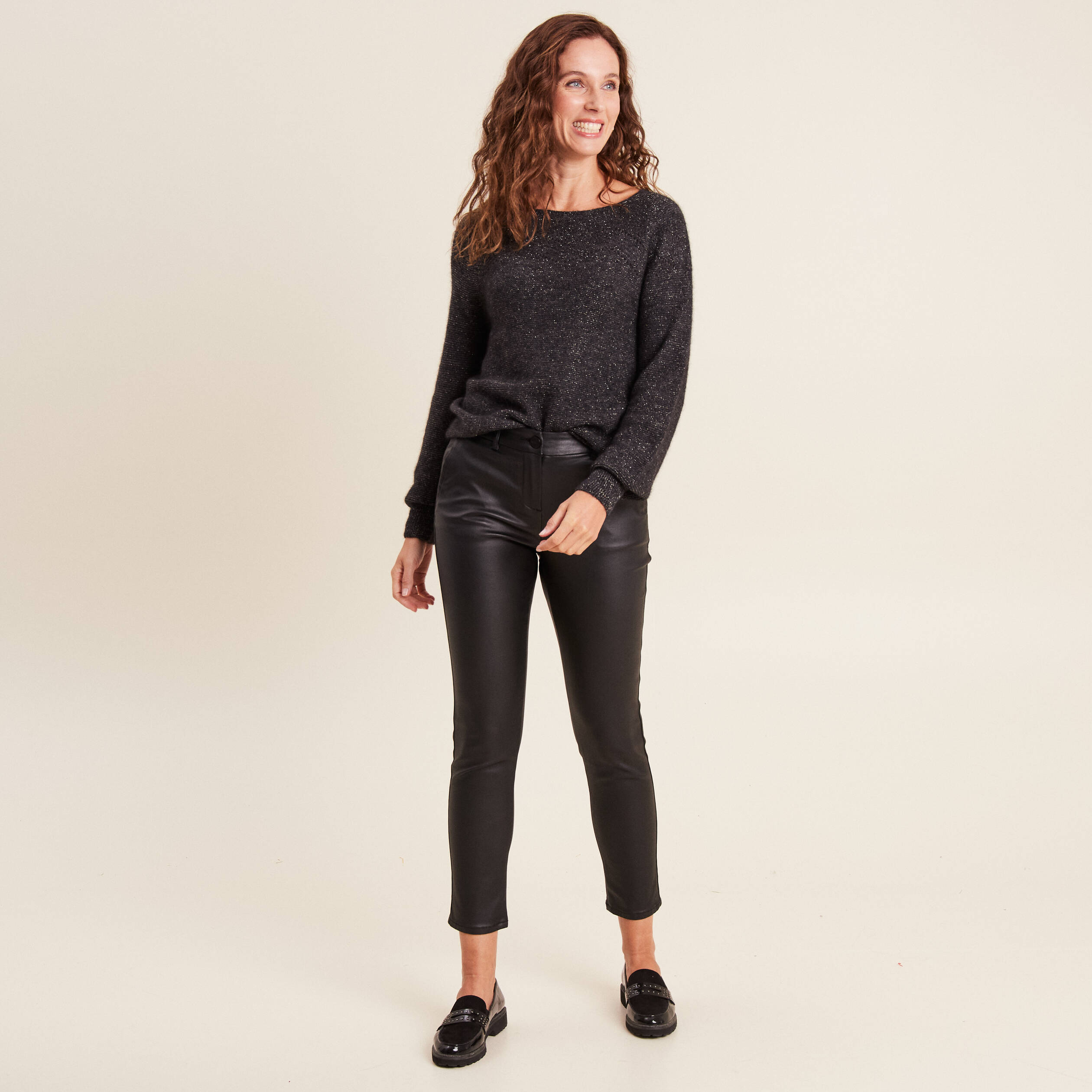 Pull gris foncé femme online