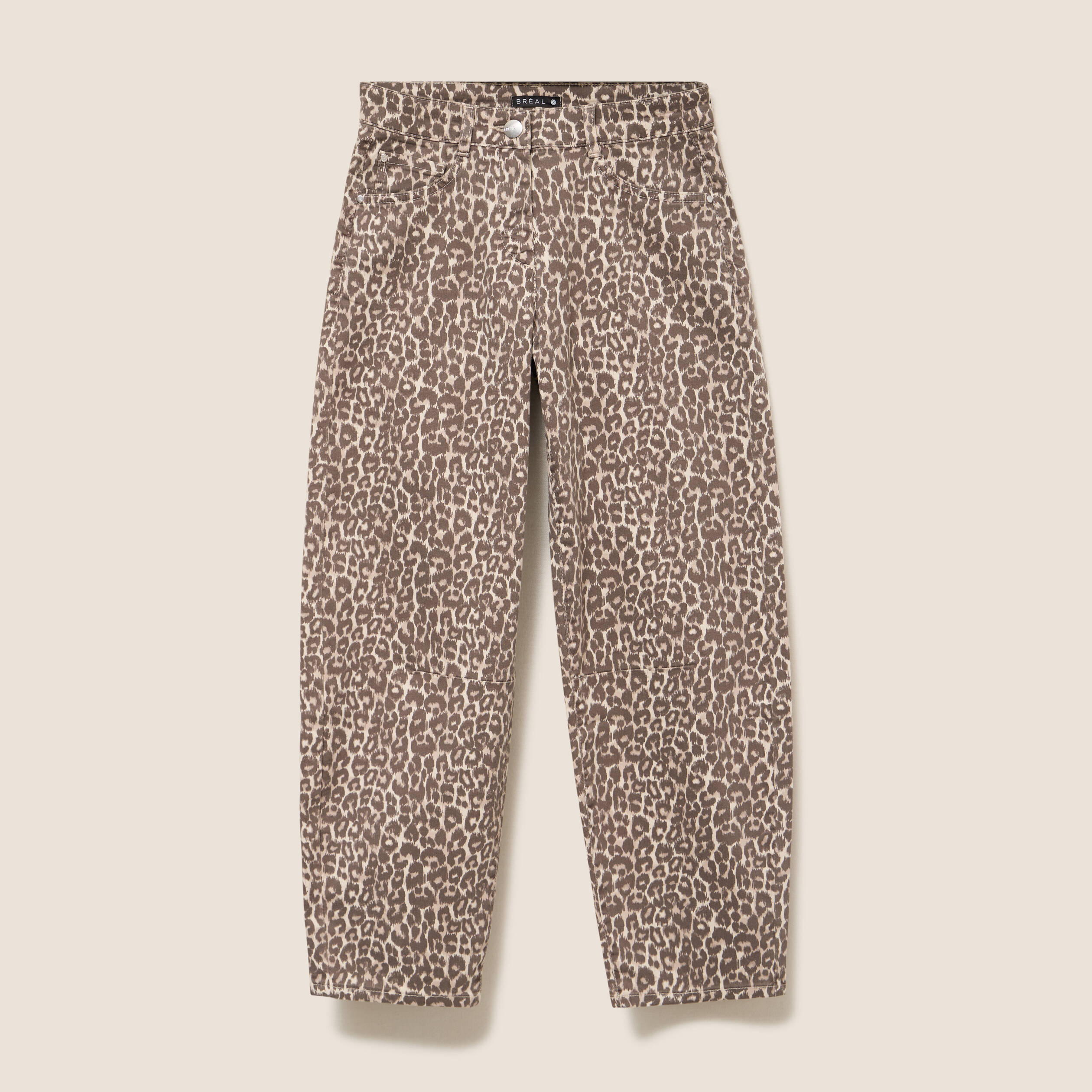 Pantalon magique Le L&eacute;ger coupe barrel beige femme