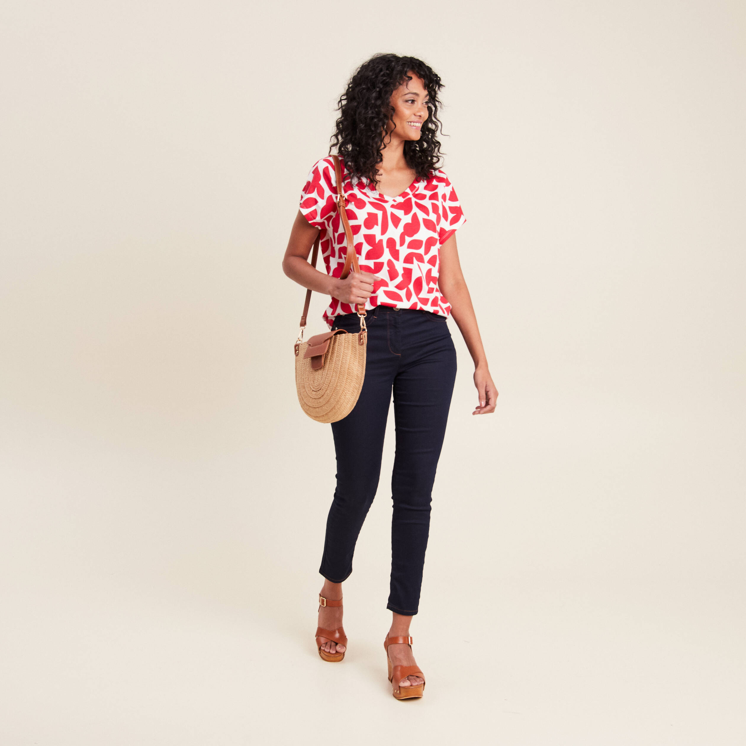 T-shirt manches courtes noir femme