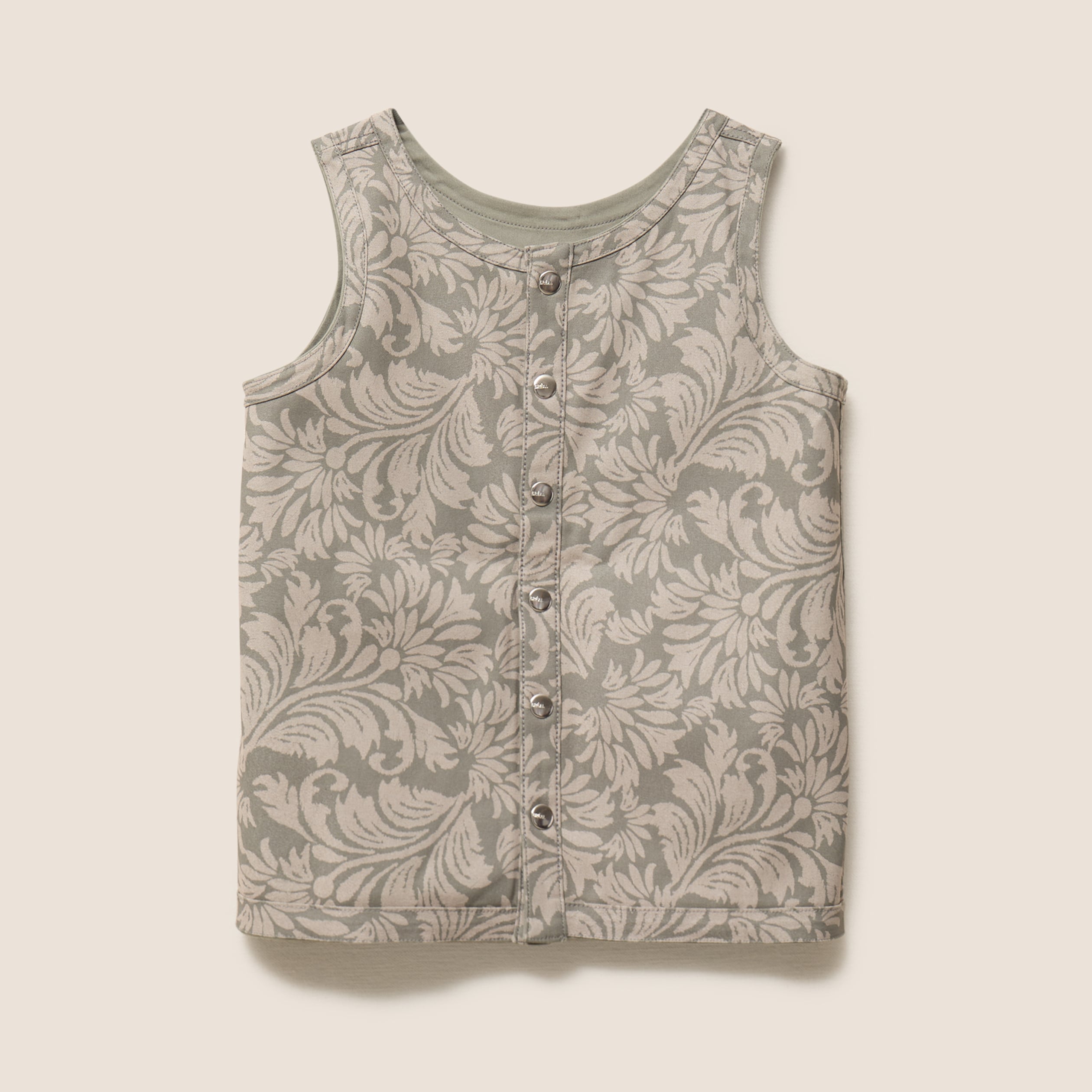 T-shirt r&eacute;versible sans manches gris femme
