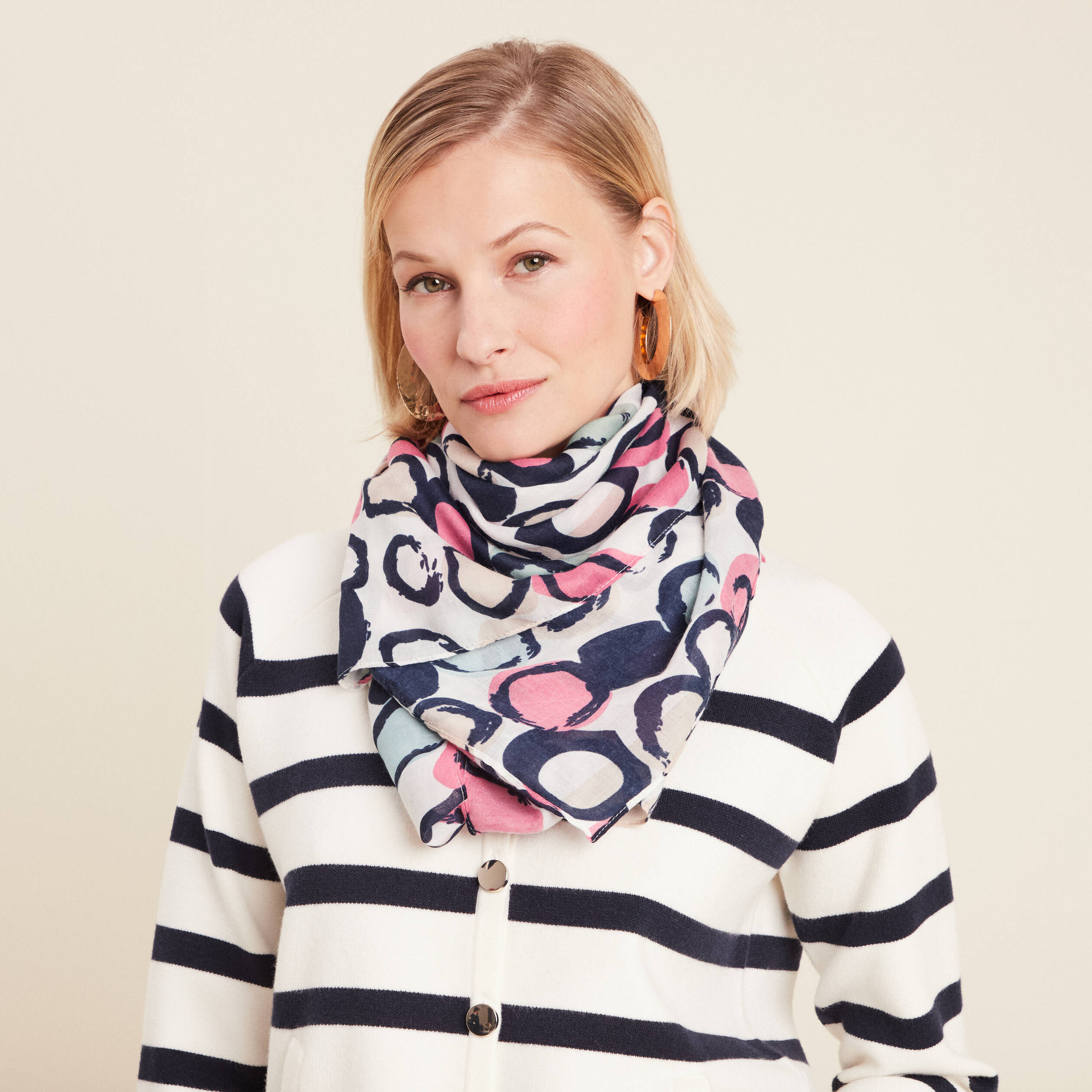 Foulard ecru femme