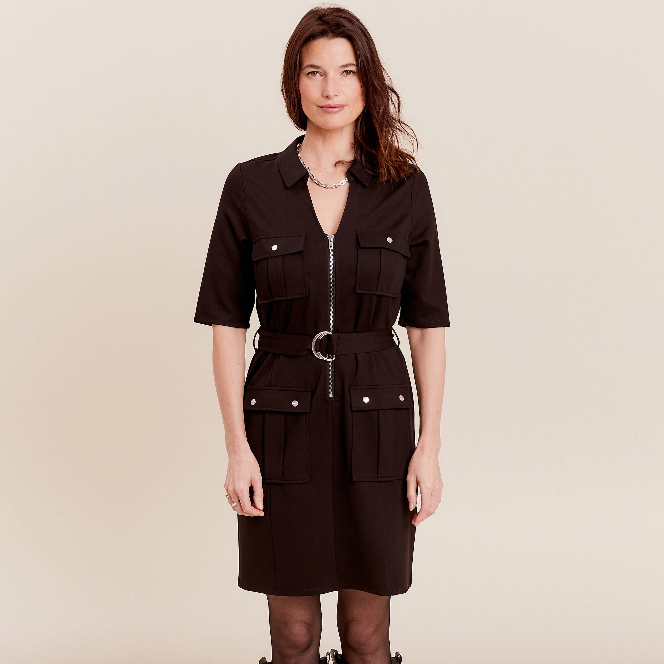 Robe droite boutonnée devant deals