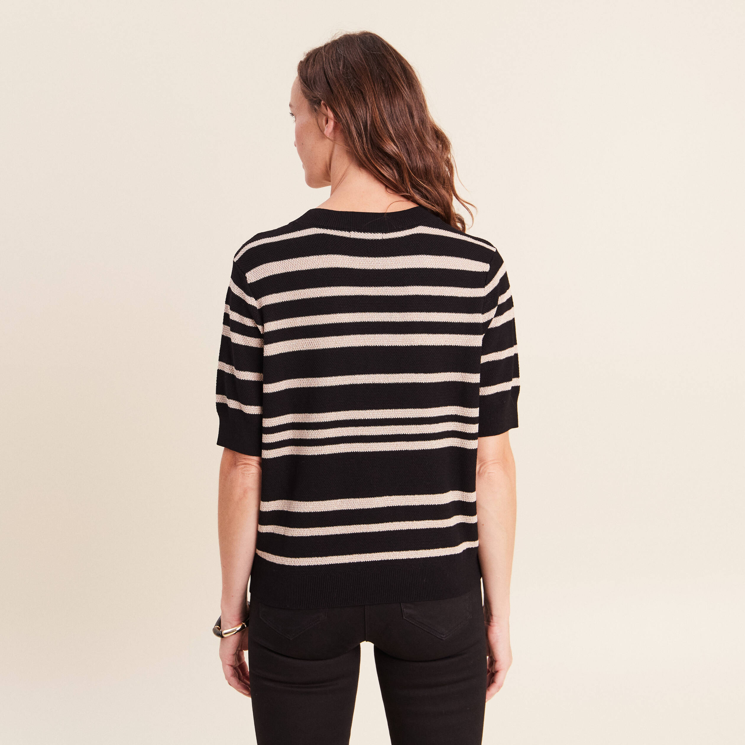 Pull noir femme