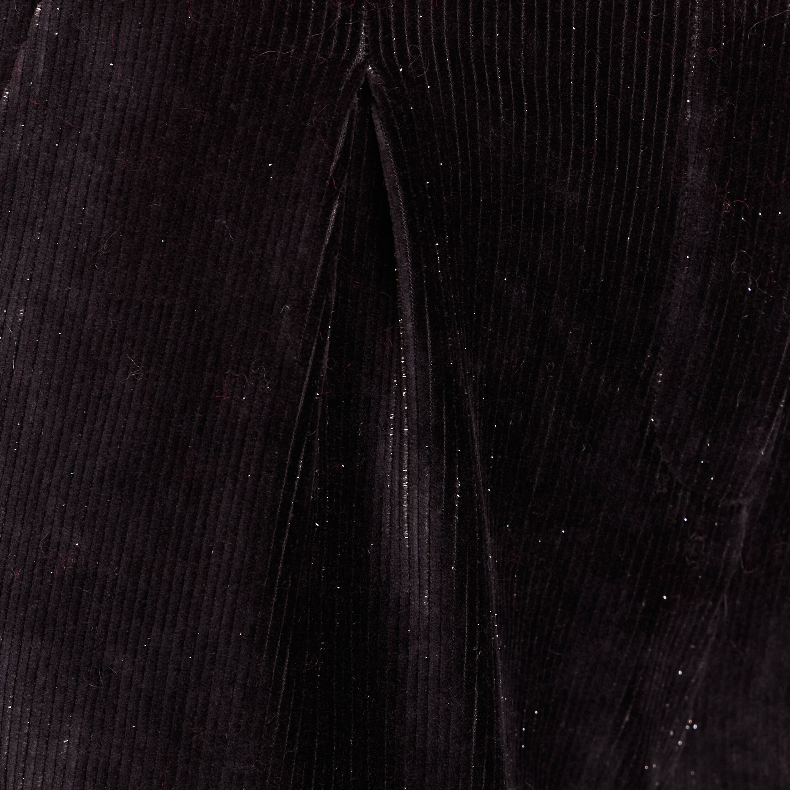 Pantalon en velours noir femme