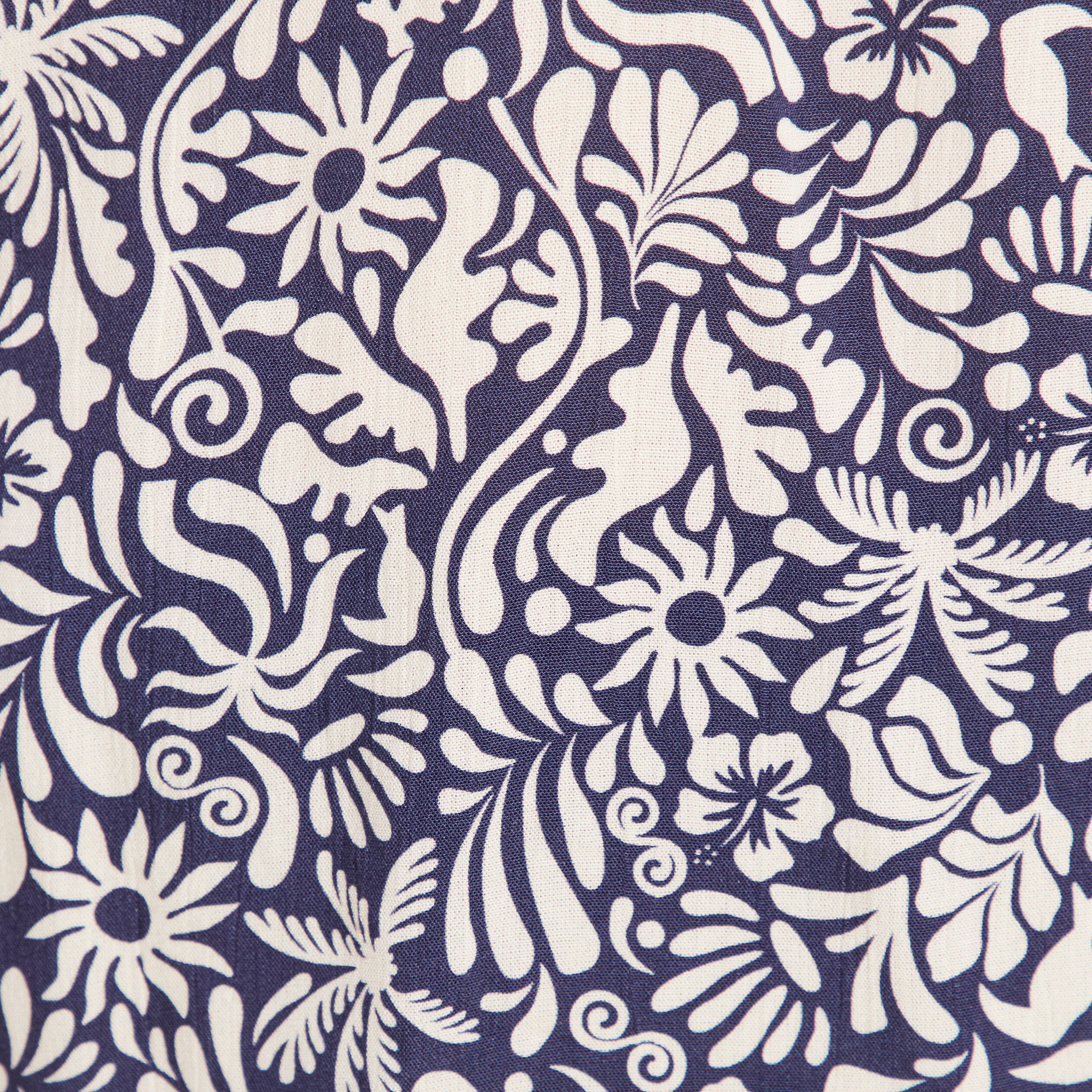 Blouse fluide col V manches courtes bleu femme