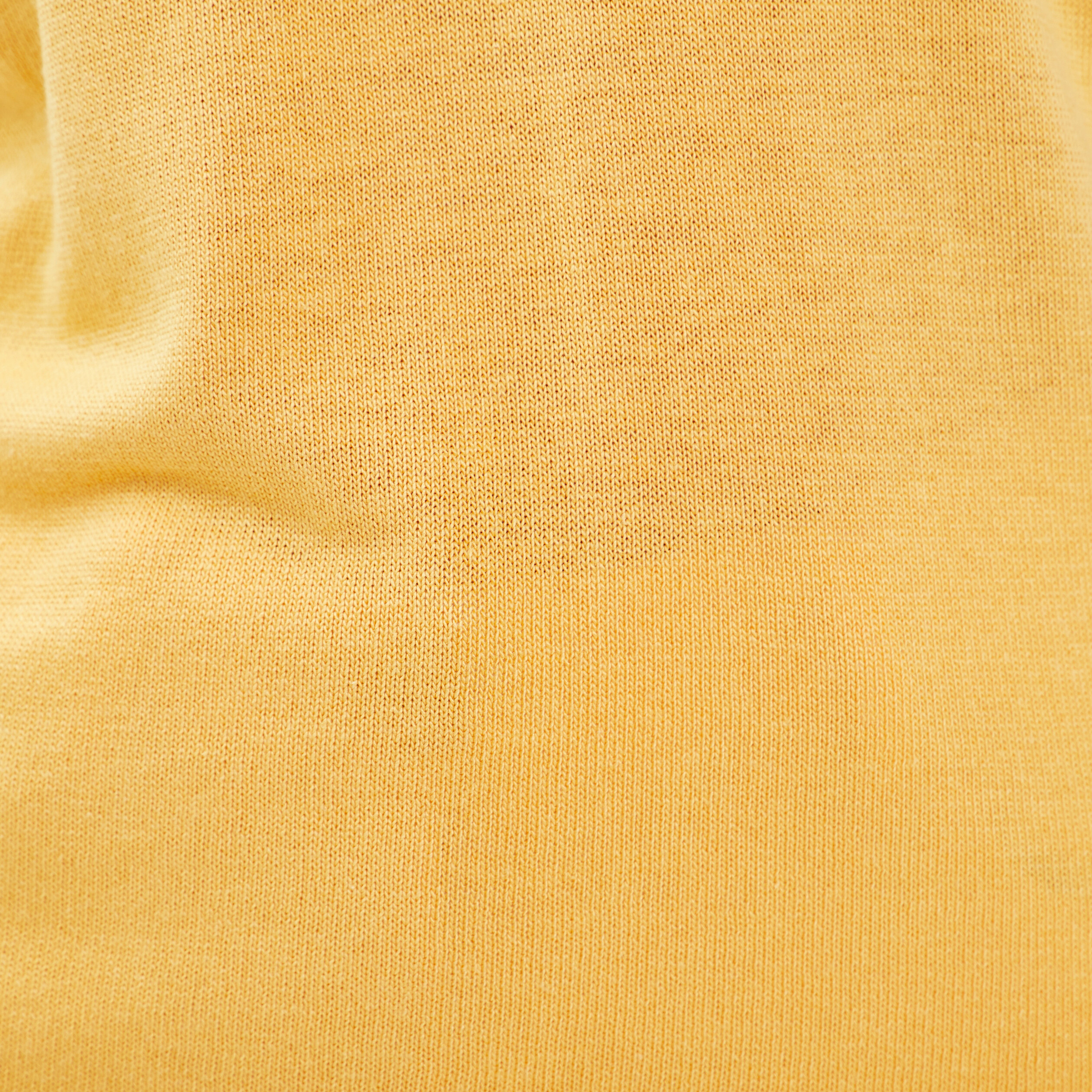 Pull manches courtes jaune moutarde femme