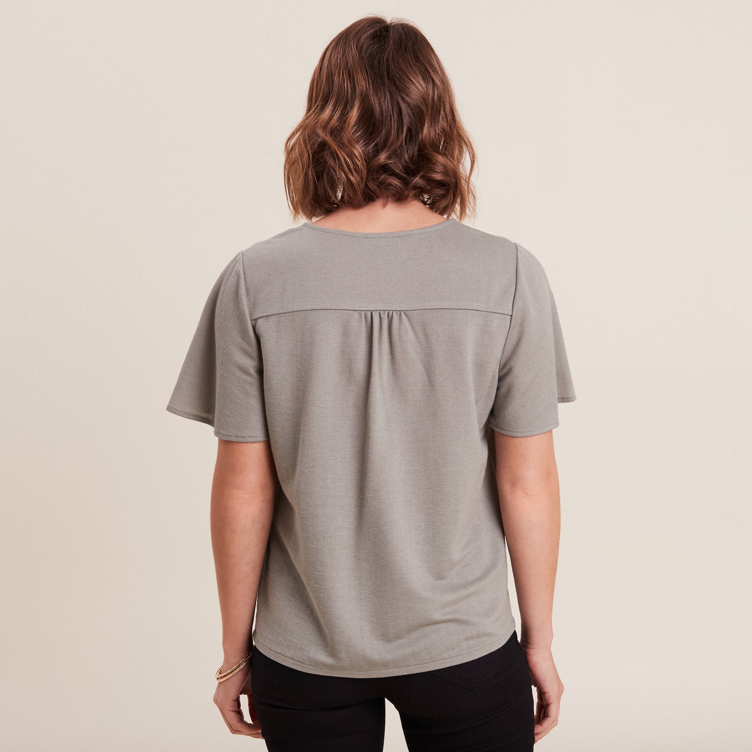 t shirt manches courtes vert clair femme T-shirt manches courtes vert clair femme