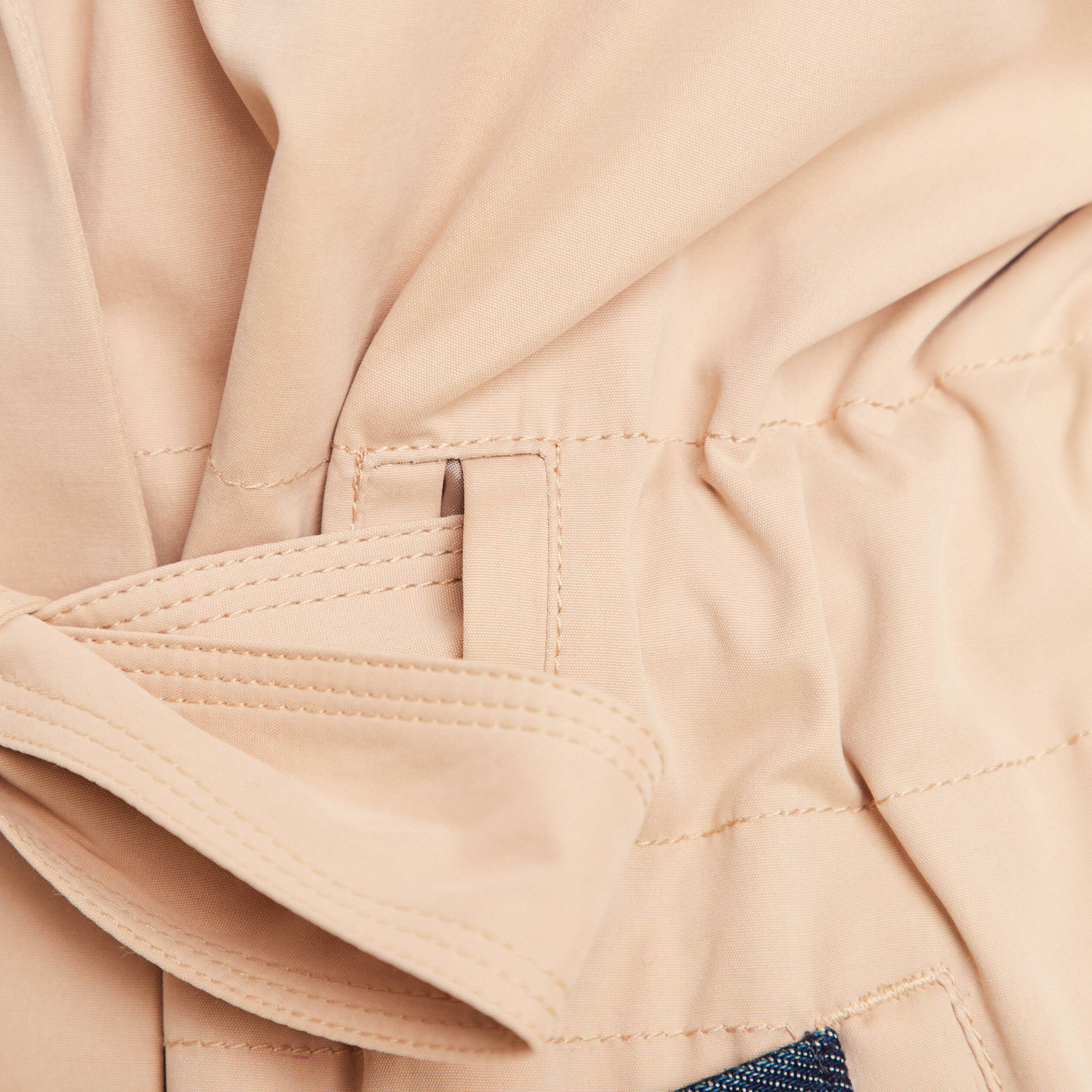 Trench d&eacute;perlant avec capuche doubl&eacute; beige femme
