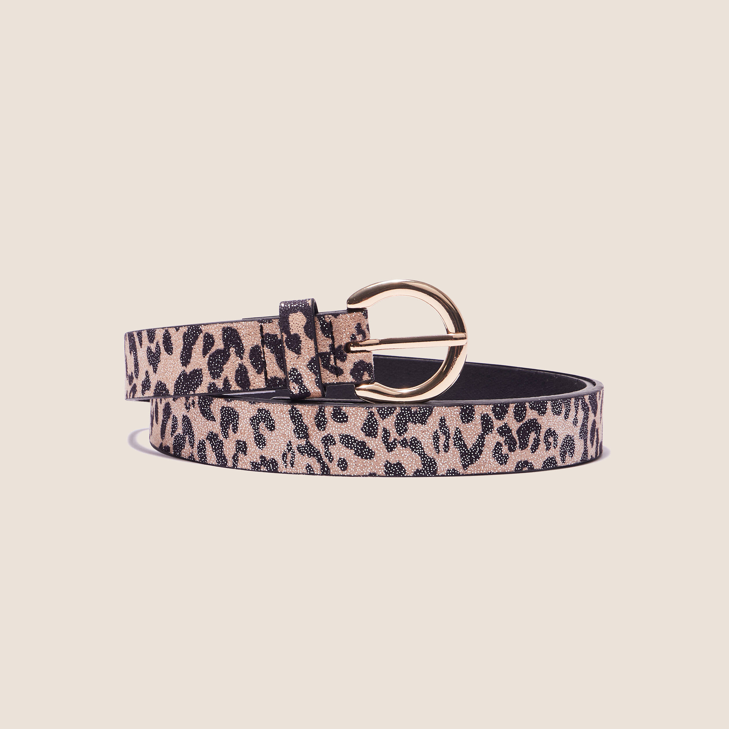 Ceinture iris&eacute;e beige femme