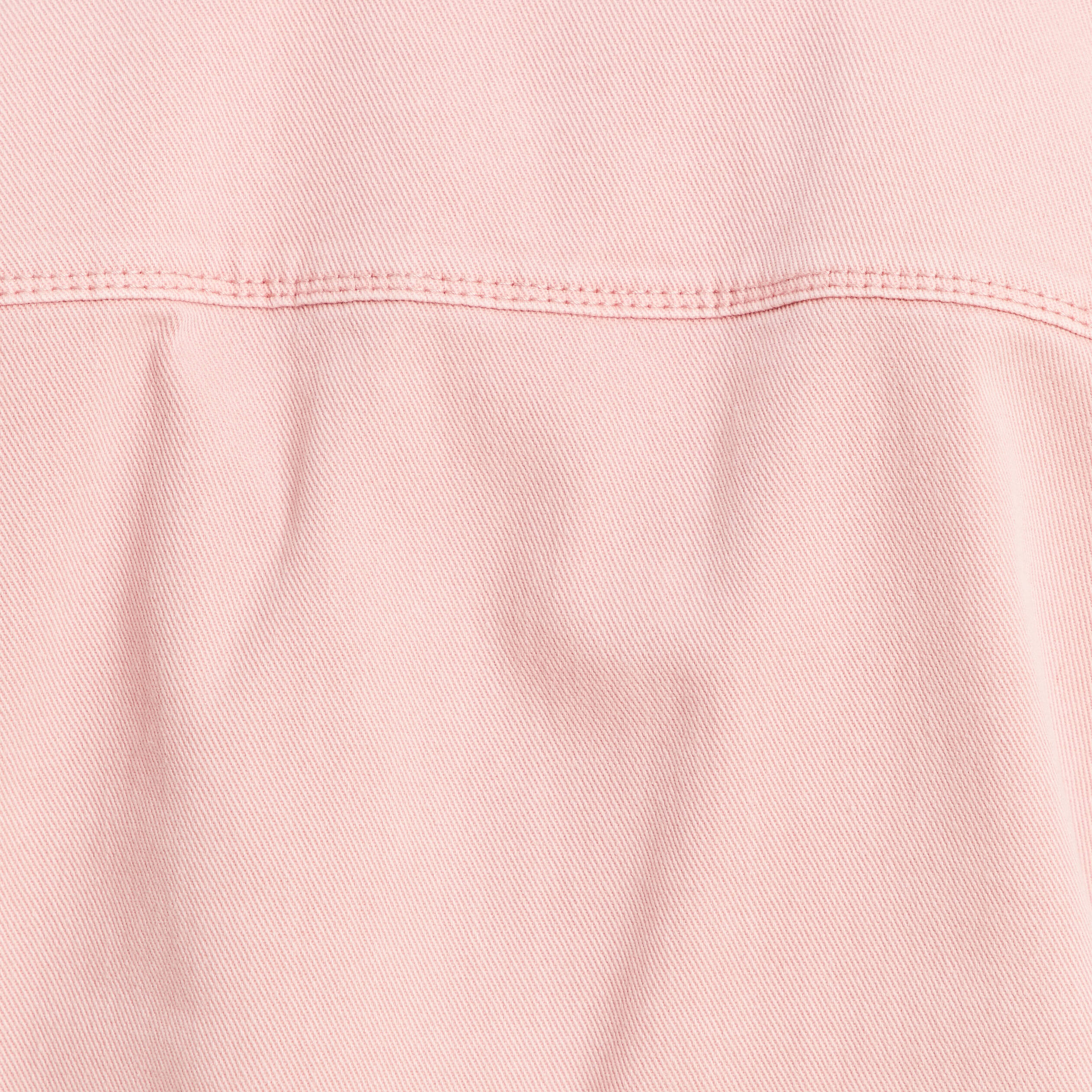 veste boutonnee en jean rose pastel femme Veste boutonnée en jean rose pastel femme
