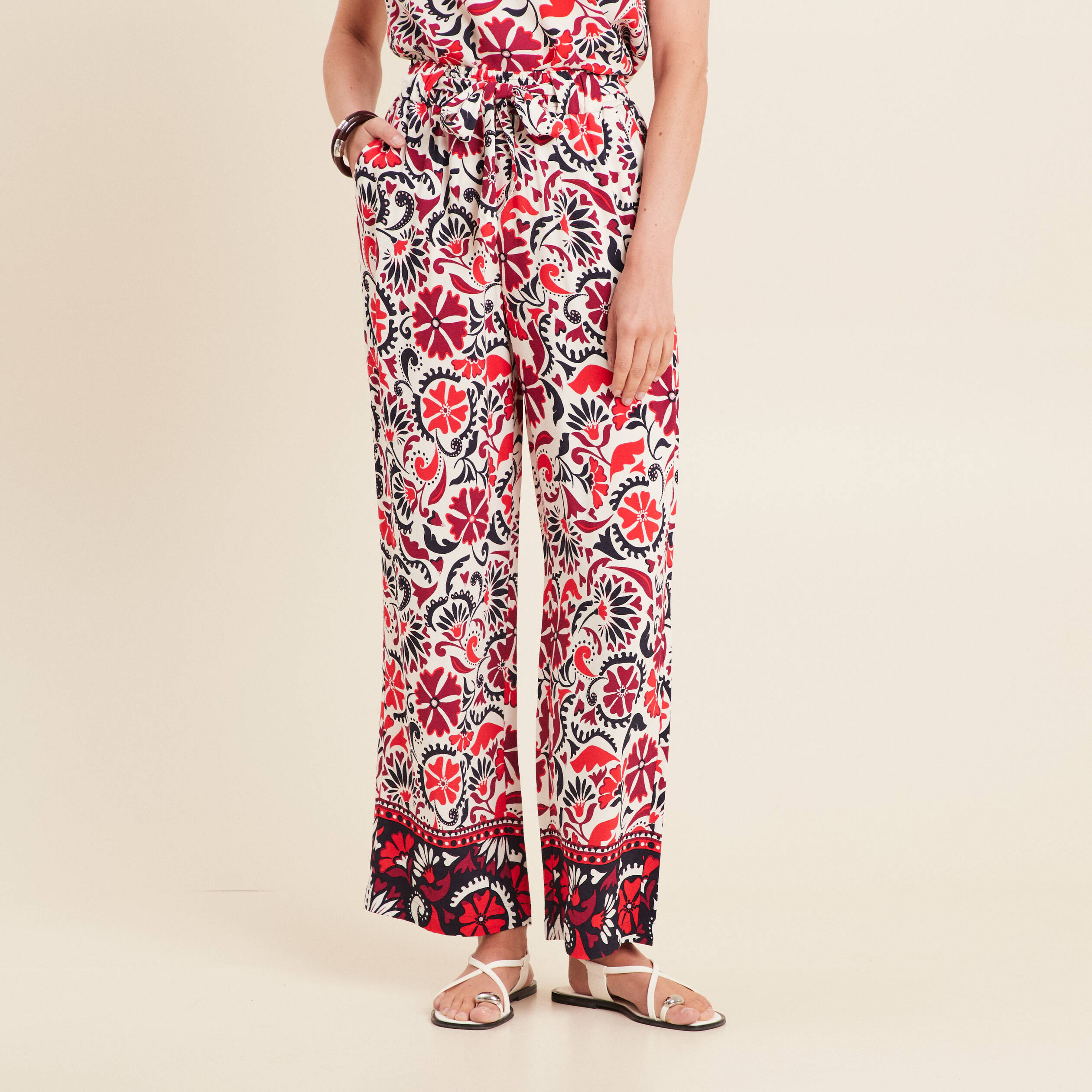 pantalon flou blanc femme Pantalon flou blanc femme