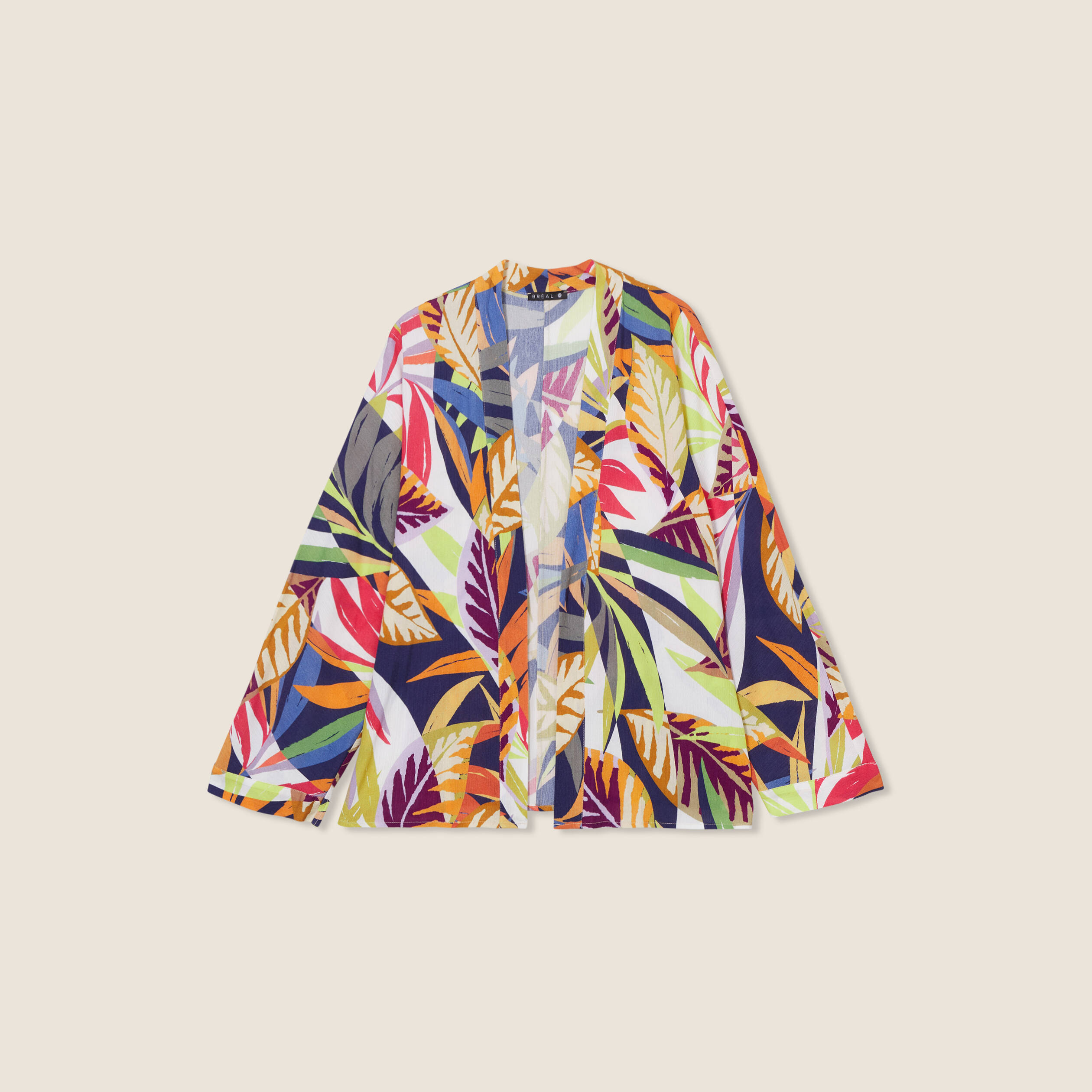 Kimono manches longues multicolore femme | Bréal