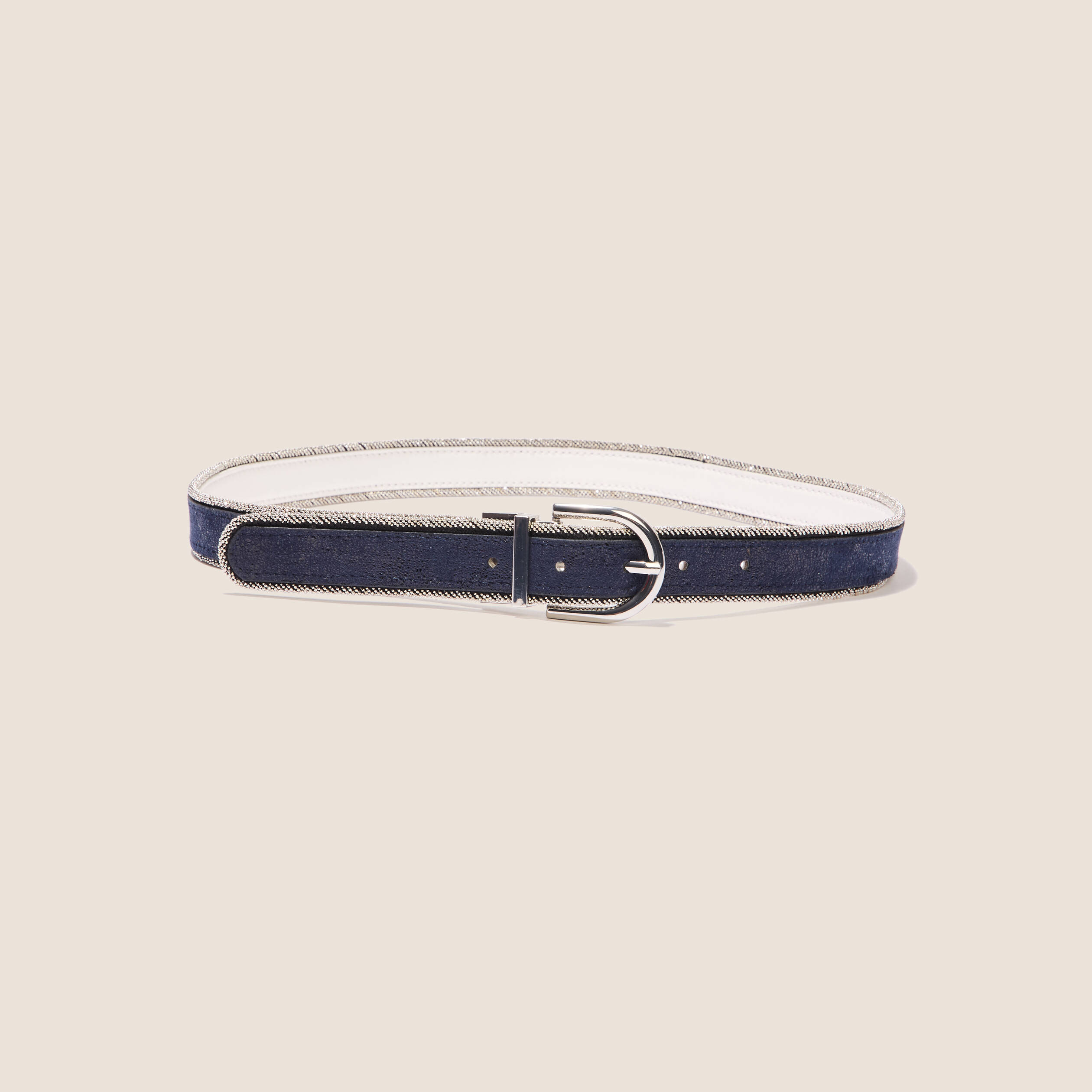ceinture reversible a perles ecru femme Ceinture réversible à perles ecru femme