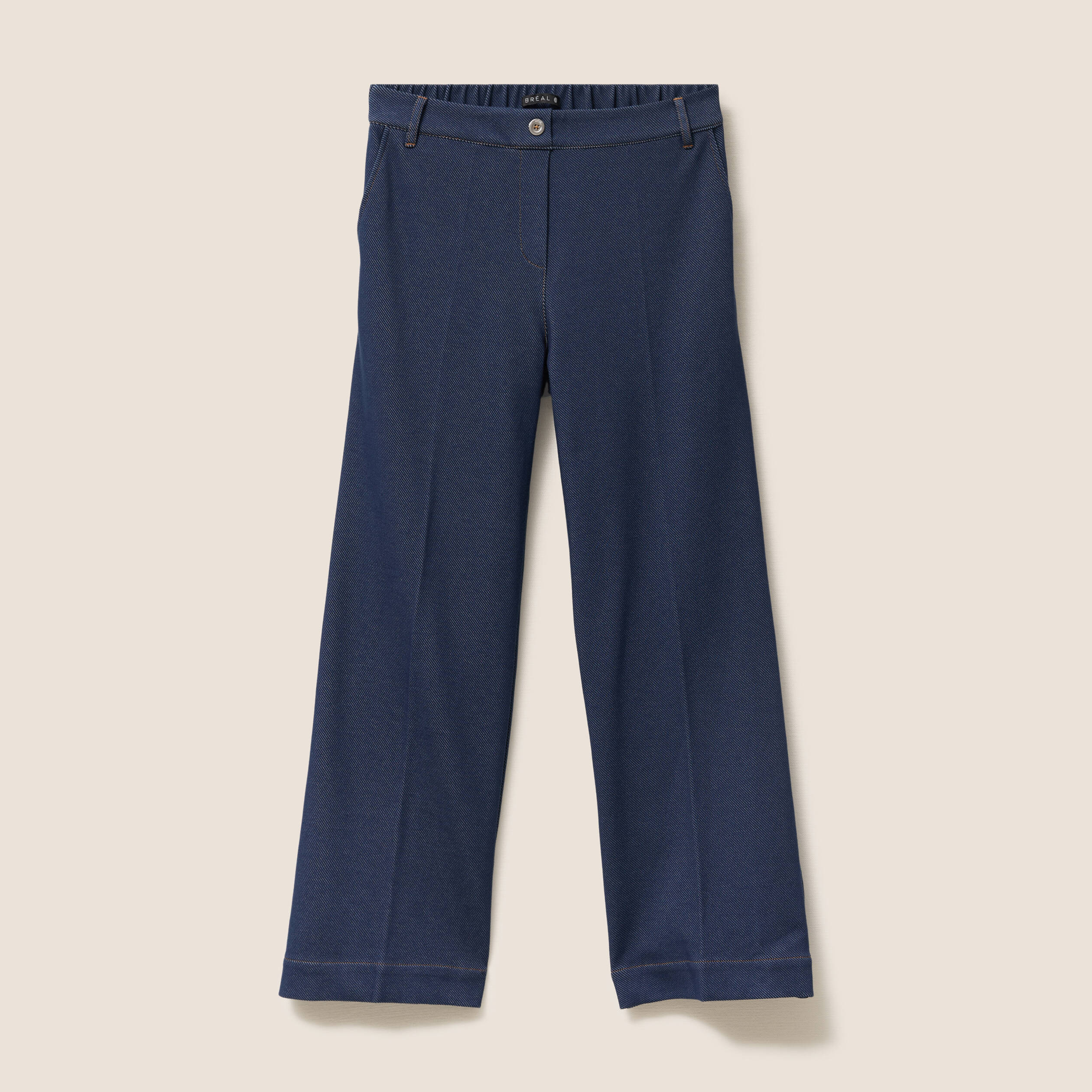 Jean large 7/8&egrave;me denim brut femme