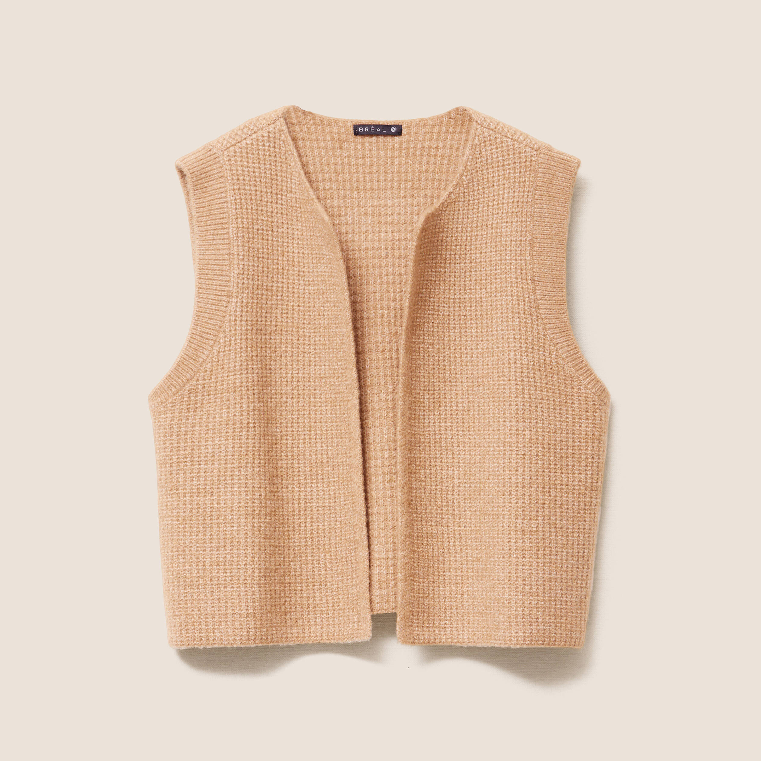 Gilet sans manches marron femme