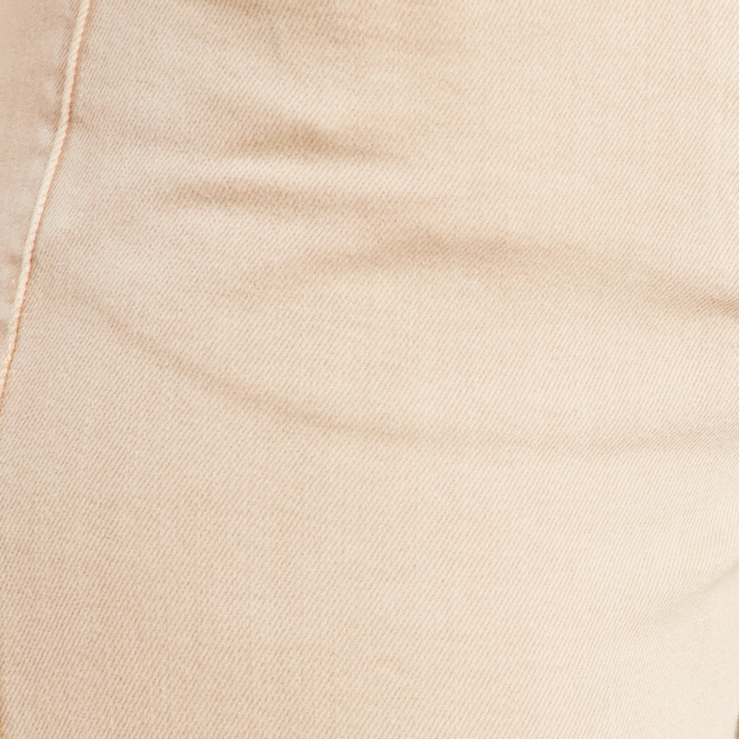 Jean coupe large 7/8&egrave;me taille haute denim beige femme