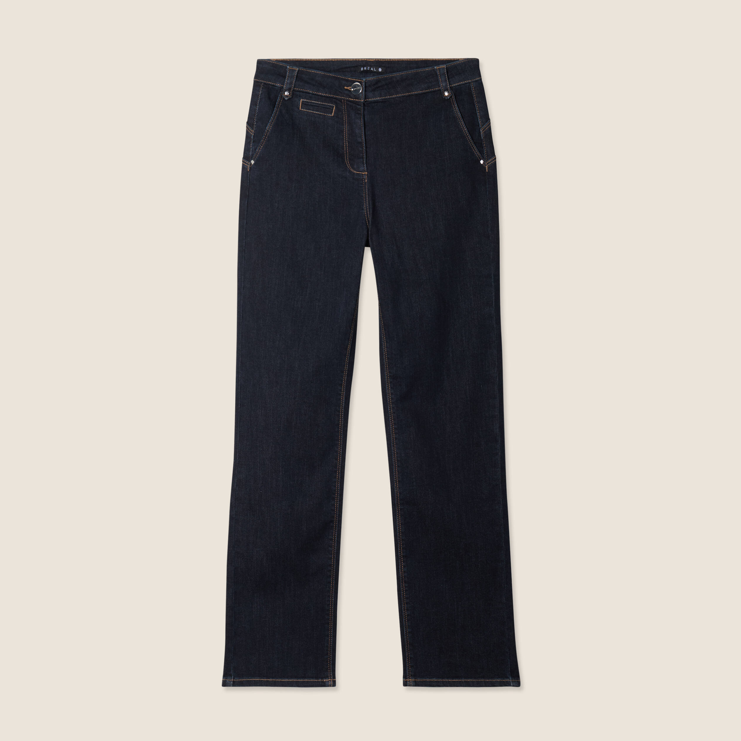 Jean droit 7/8ème denim brut femme