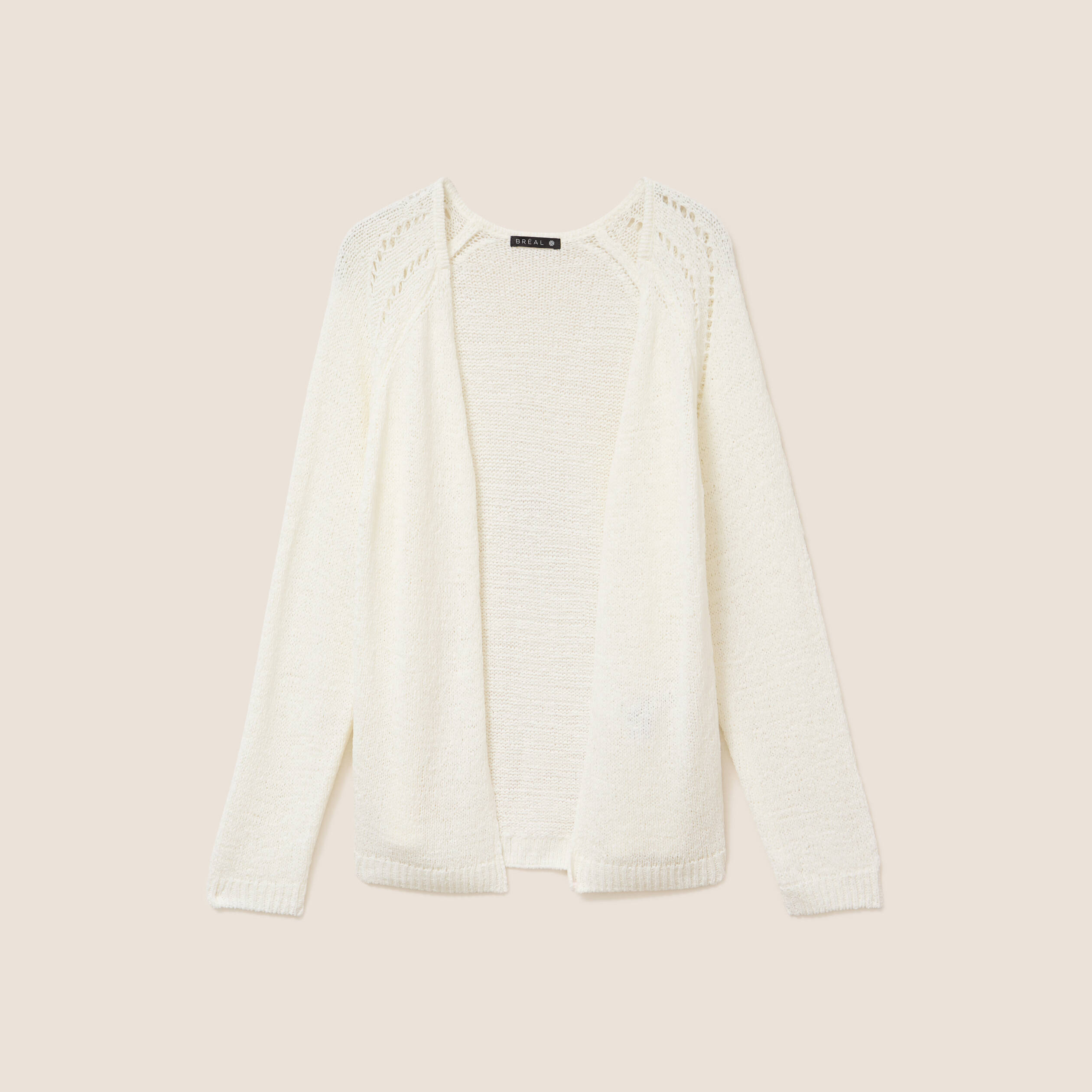 Gilet manches longues blanc femme