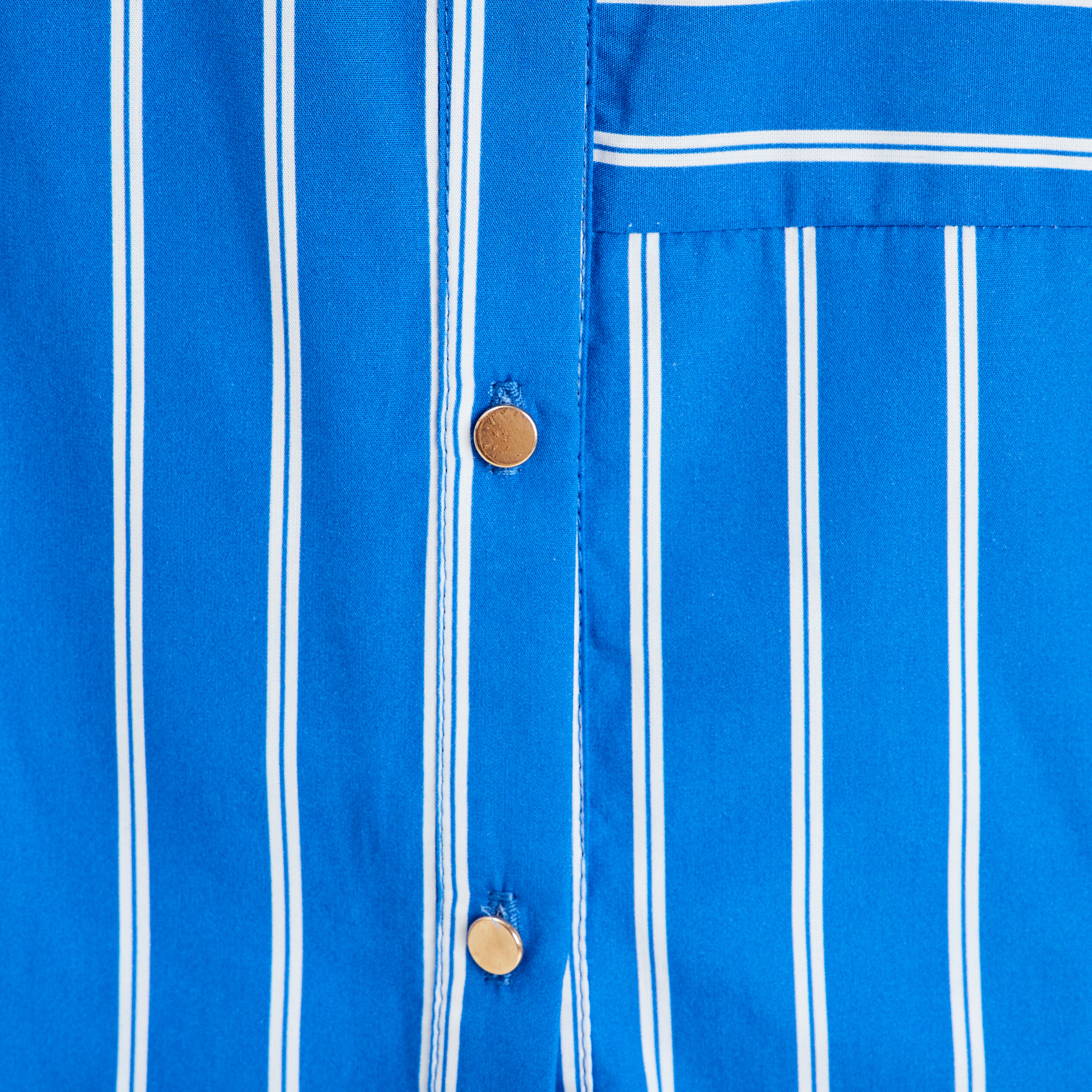 Chemise manches 3/4 bleu roi femme