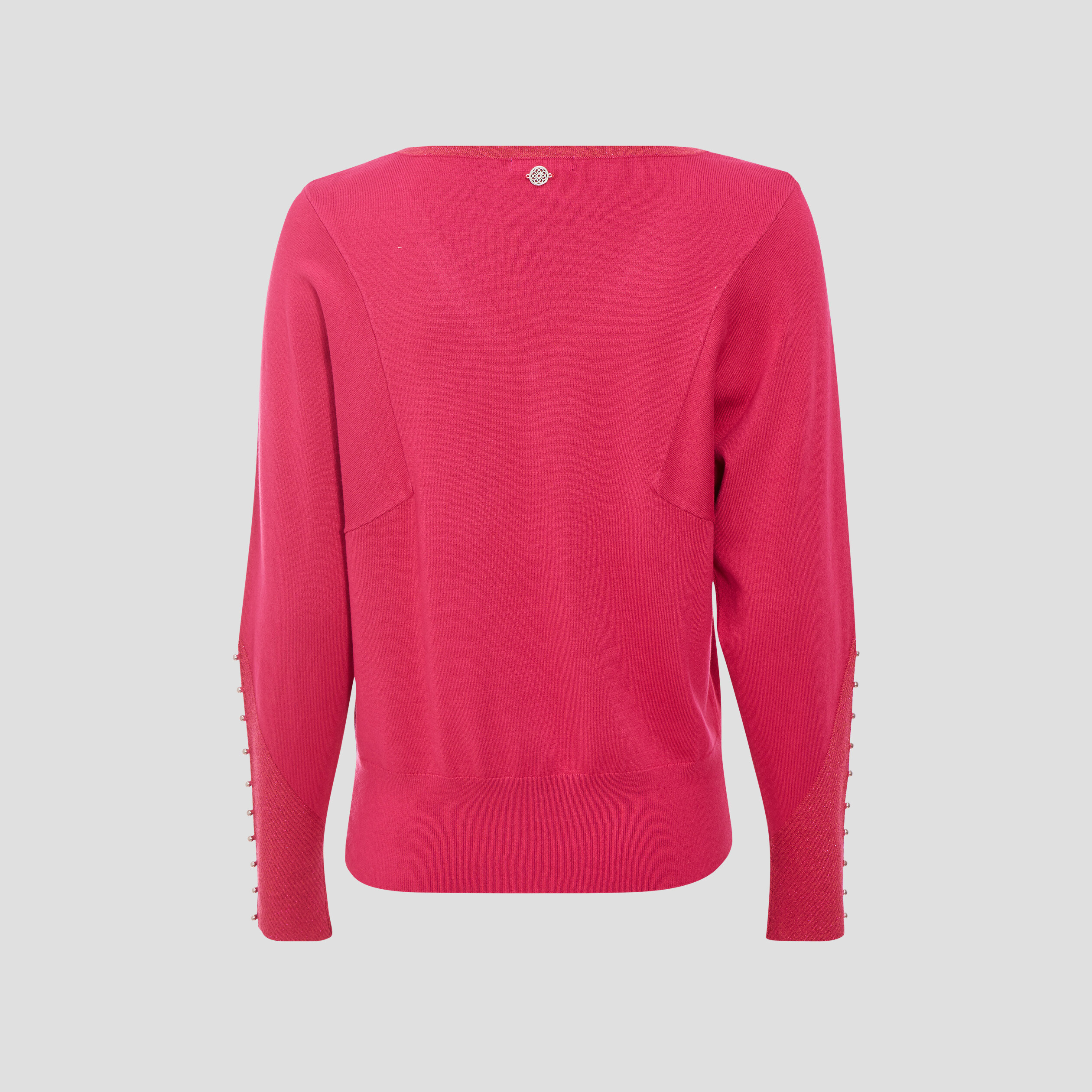 Pull manches longues rose framboise femme