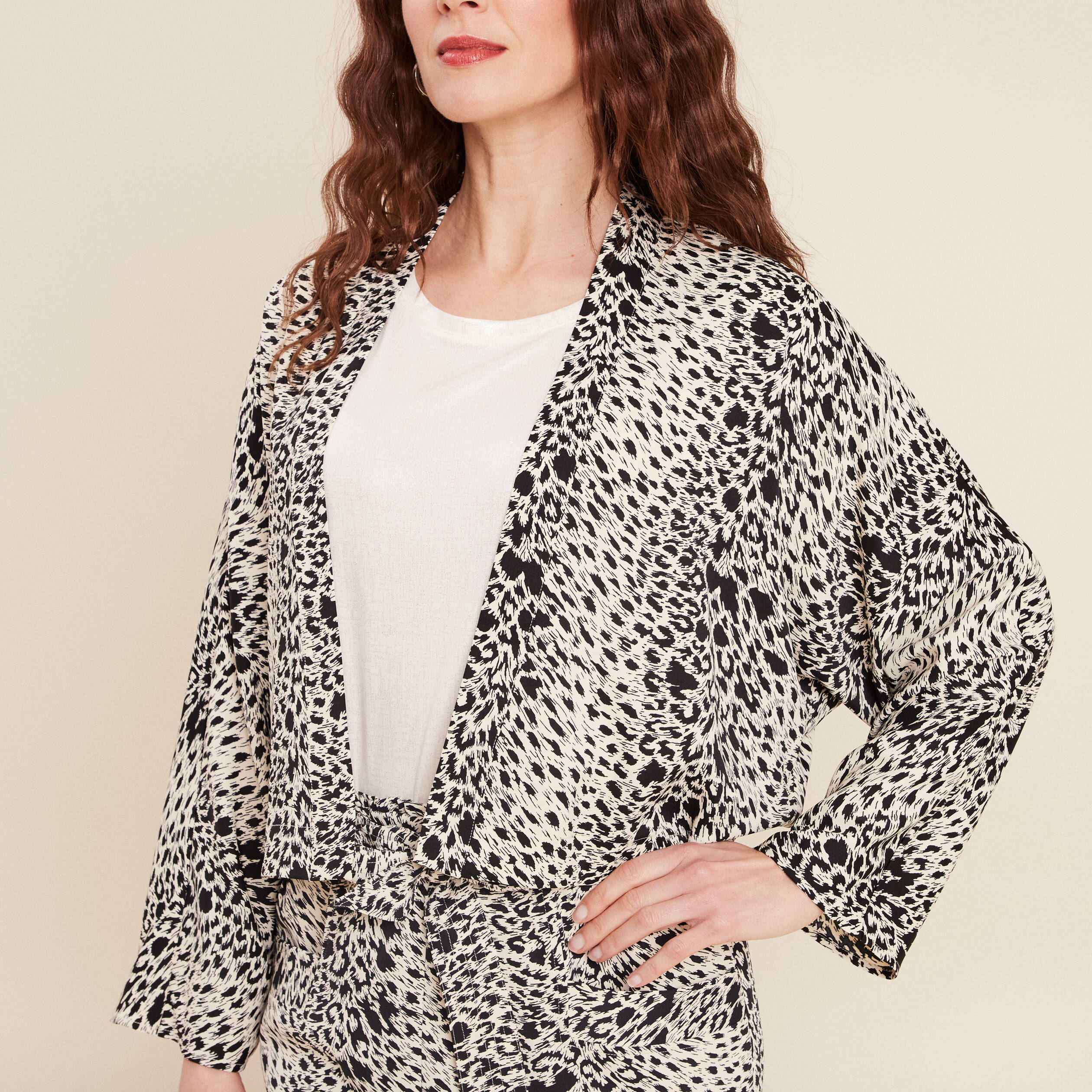 veste esprit kimono ivoire femme Veste esprit kimono ivoire femme