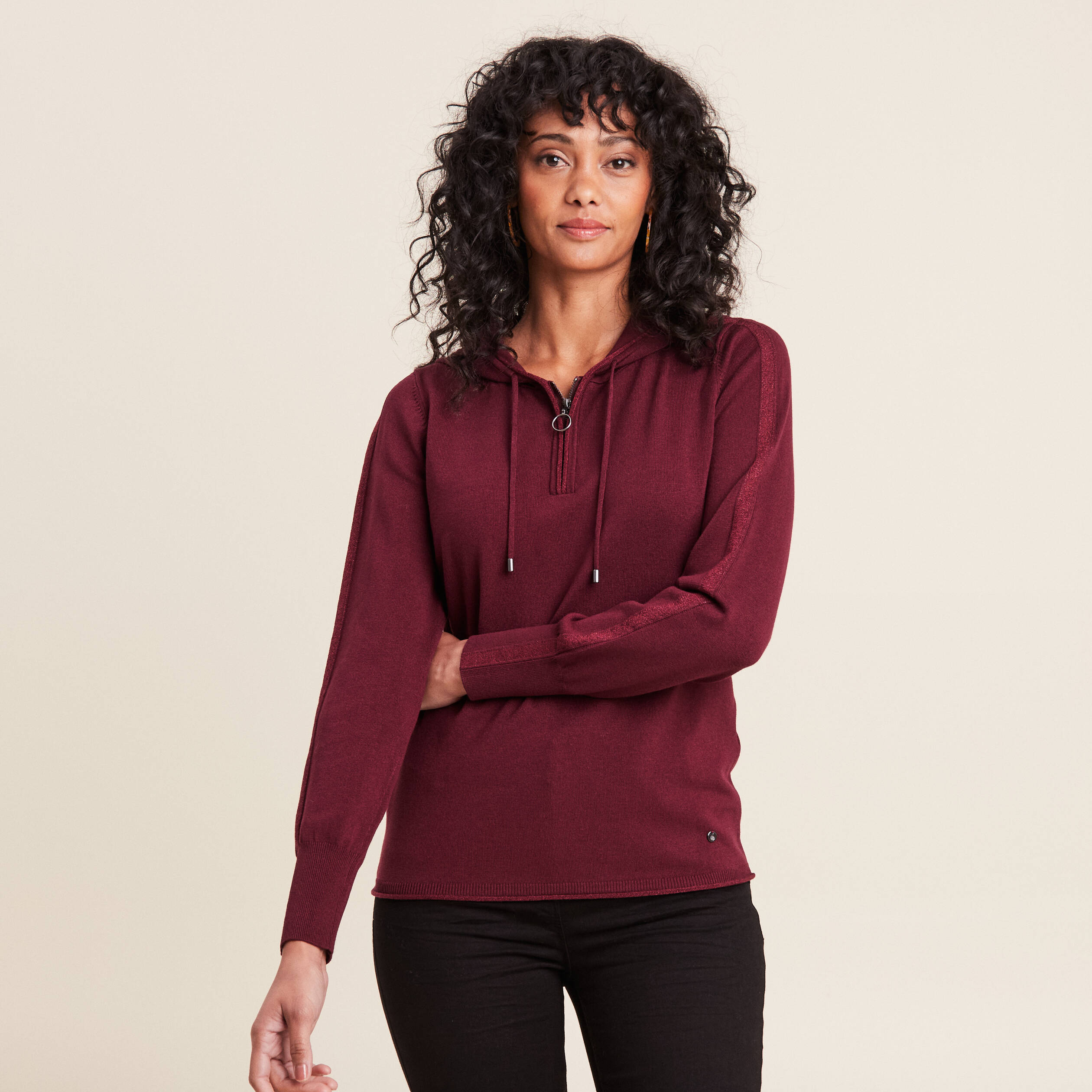 pull manches longues bordeaux femme Pull manches longues bordeaux femme