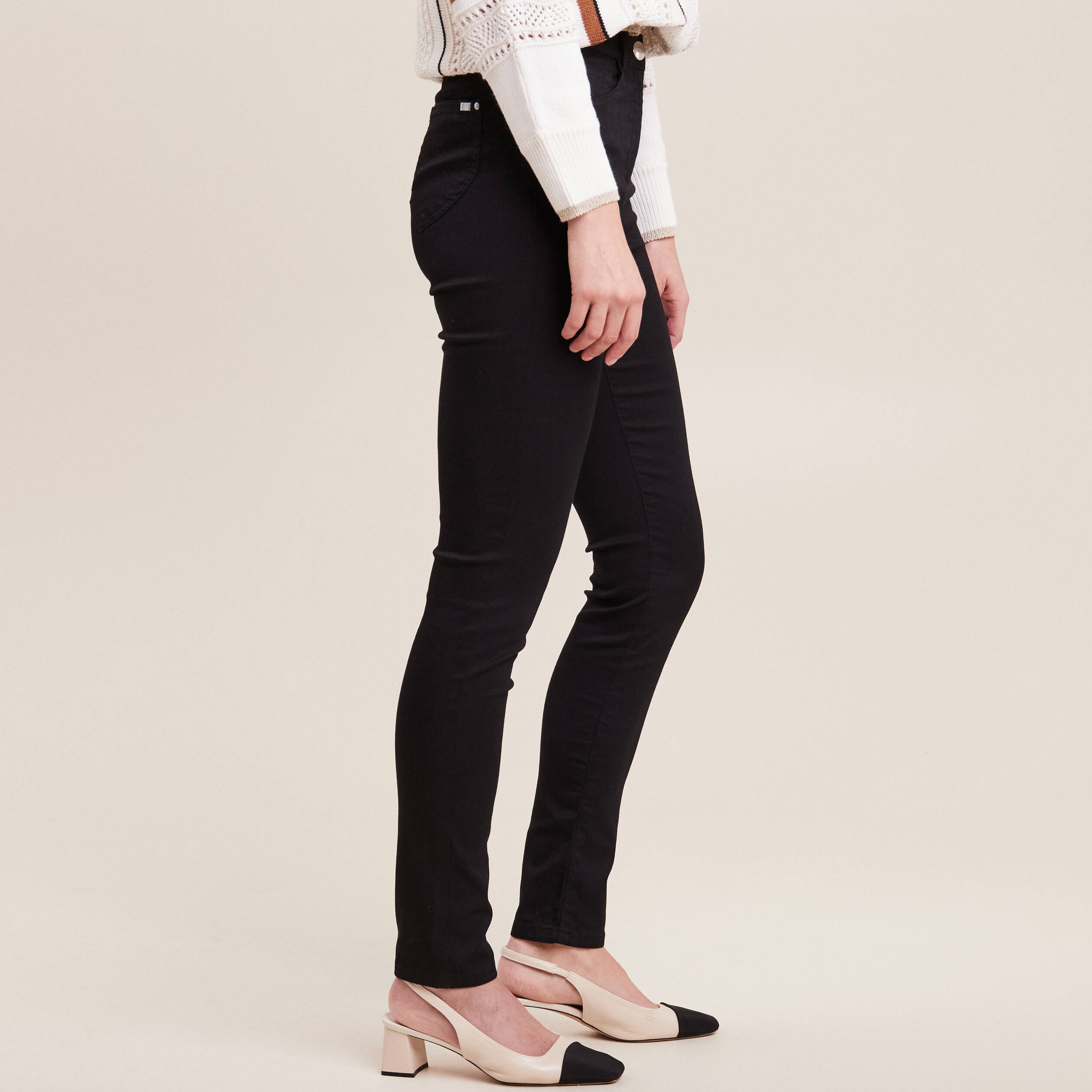 Pantalon magique Le L&eacute;ger coupe ajust&eacute;e noir femme