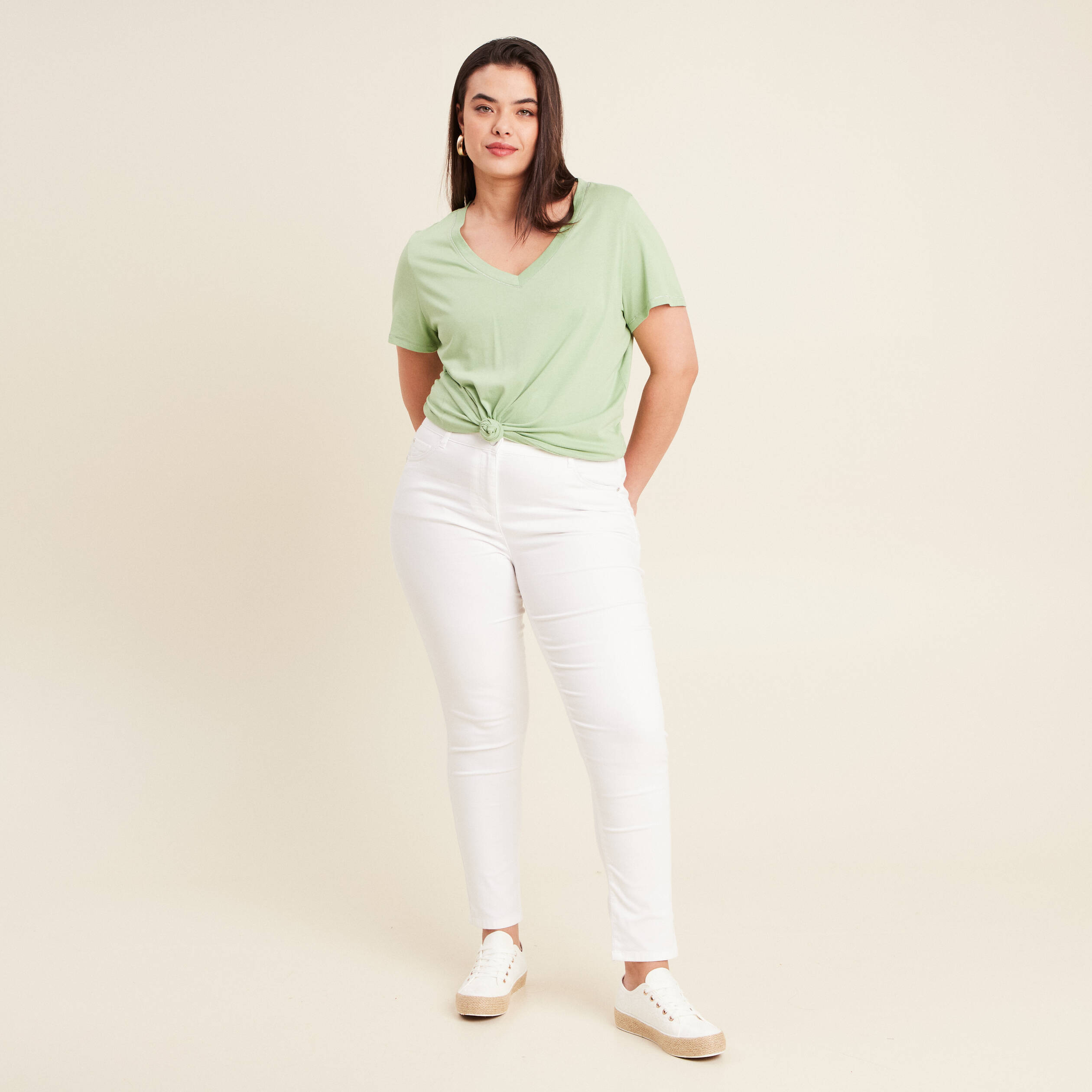 t shirt manches courtes vert clair femme T-shirt manches courtes vert clair femme