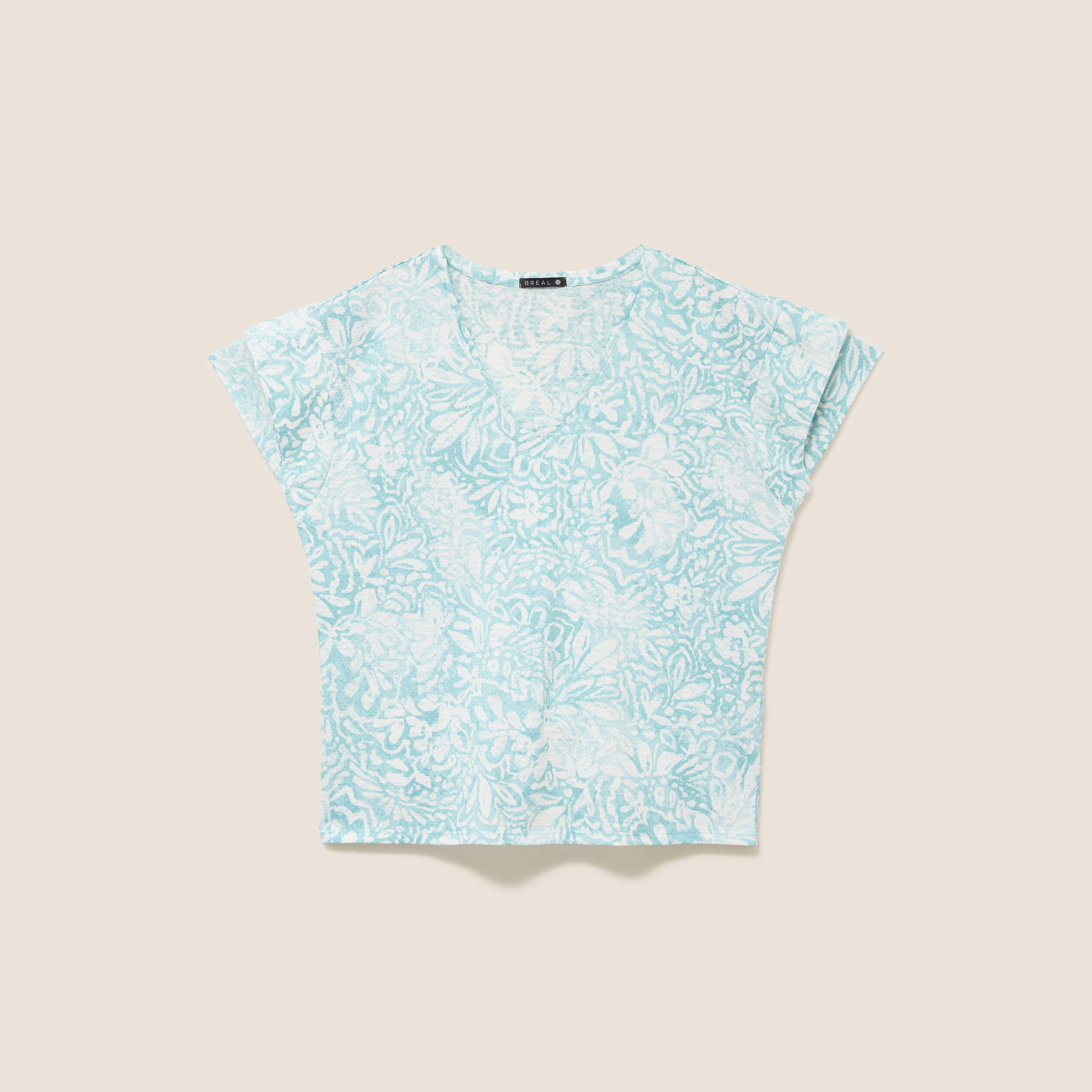 T-shirt manches courtes vert pastel femme