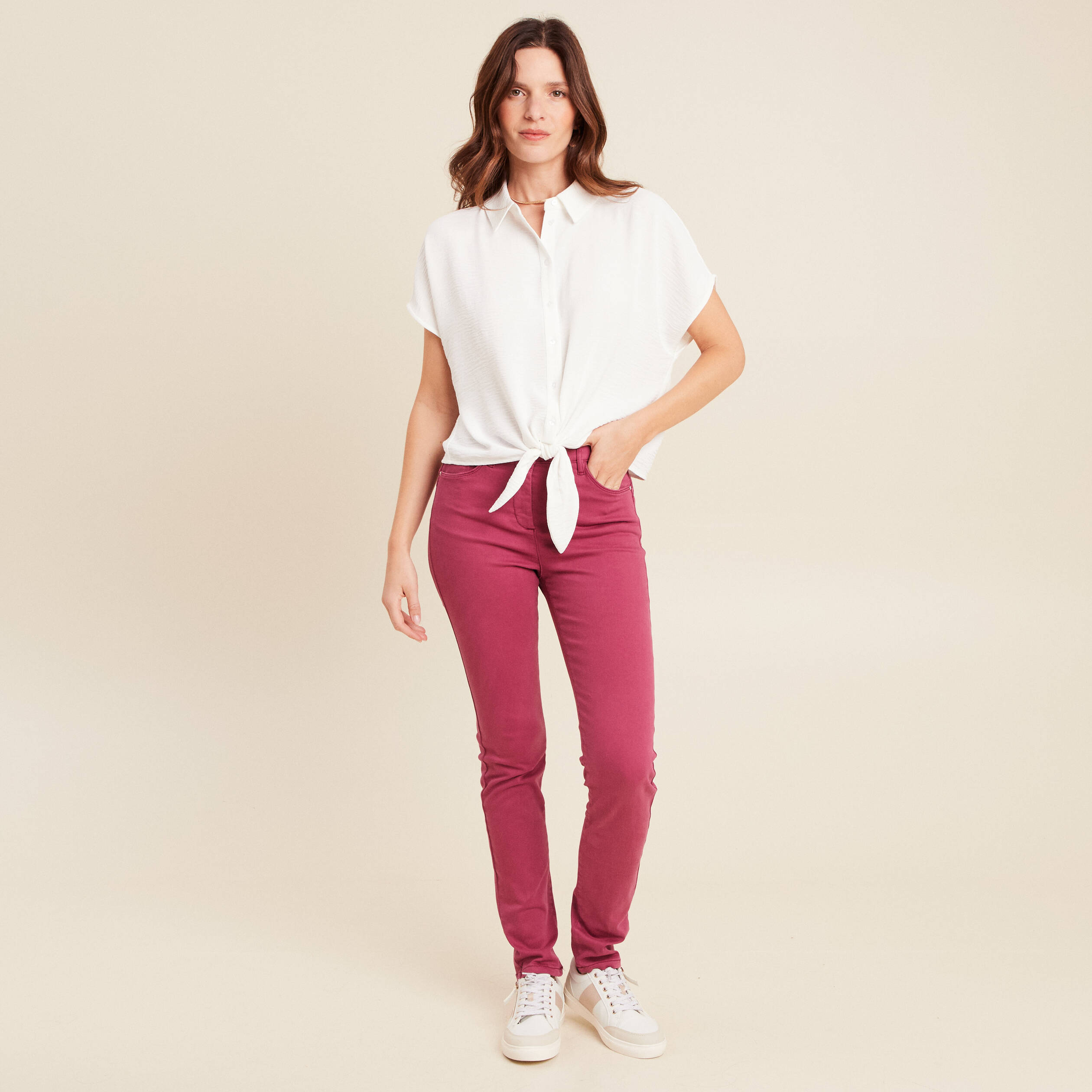 jean magique ajuste taille standard vieux rose femme Jean magique ajusté taille standard vieux rose femme