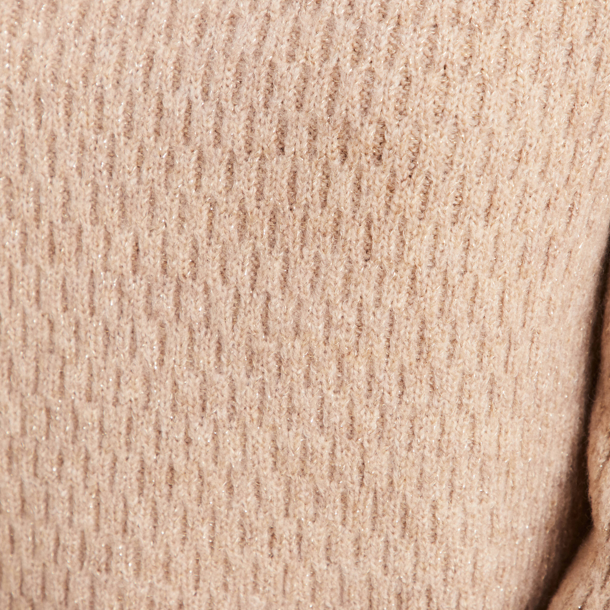 Pull manches longues beige femme