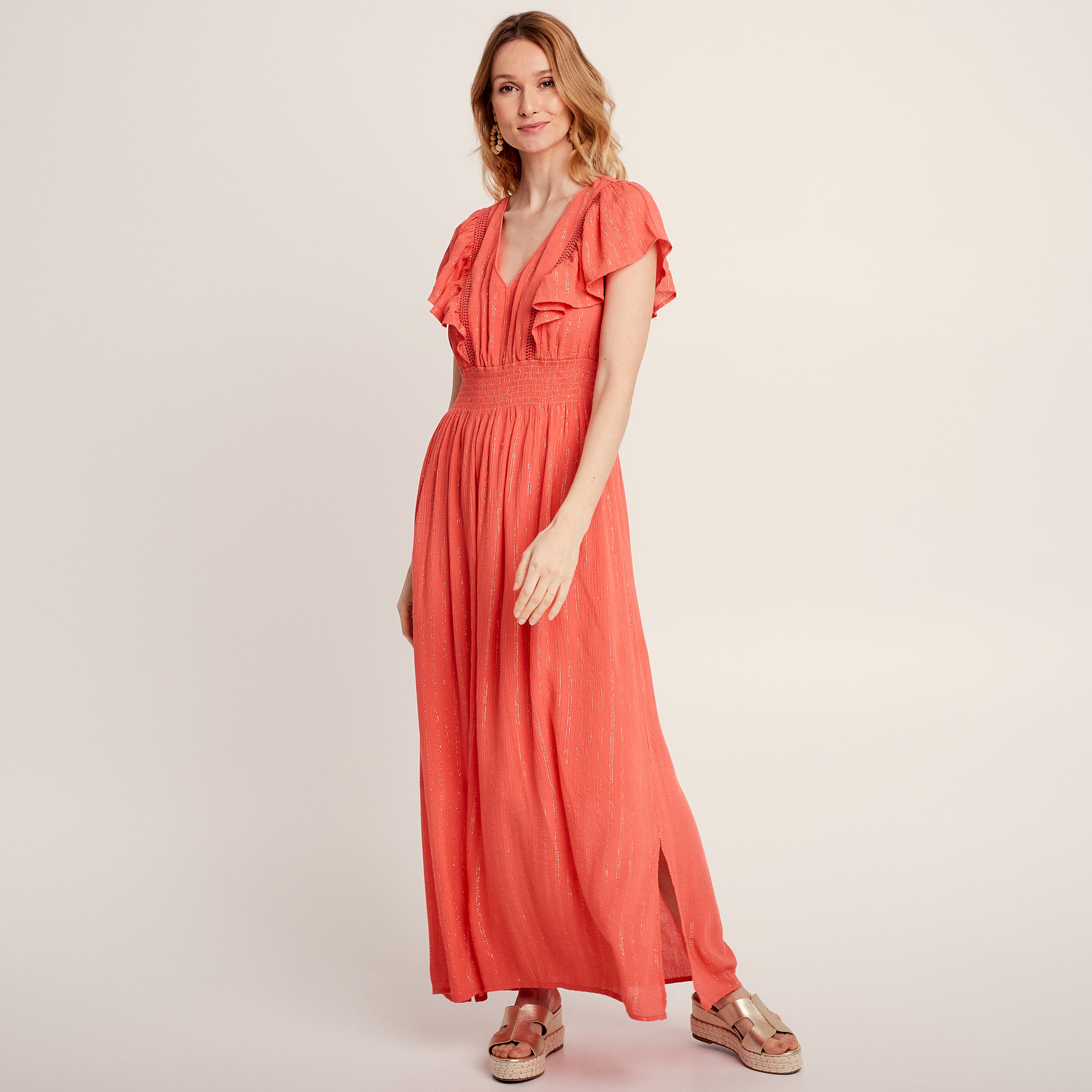 Robe orange top clair