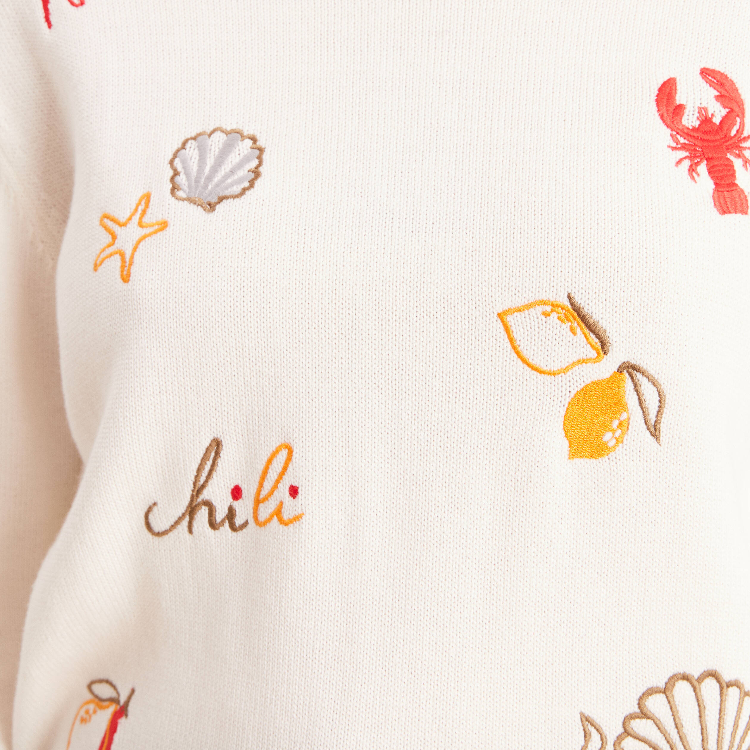 Pull col rond manches longues rouge femme