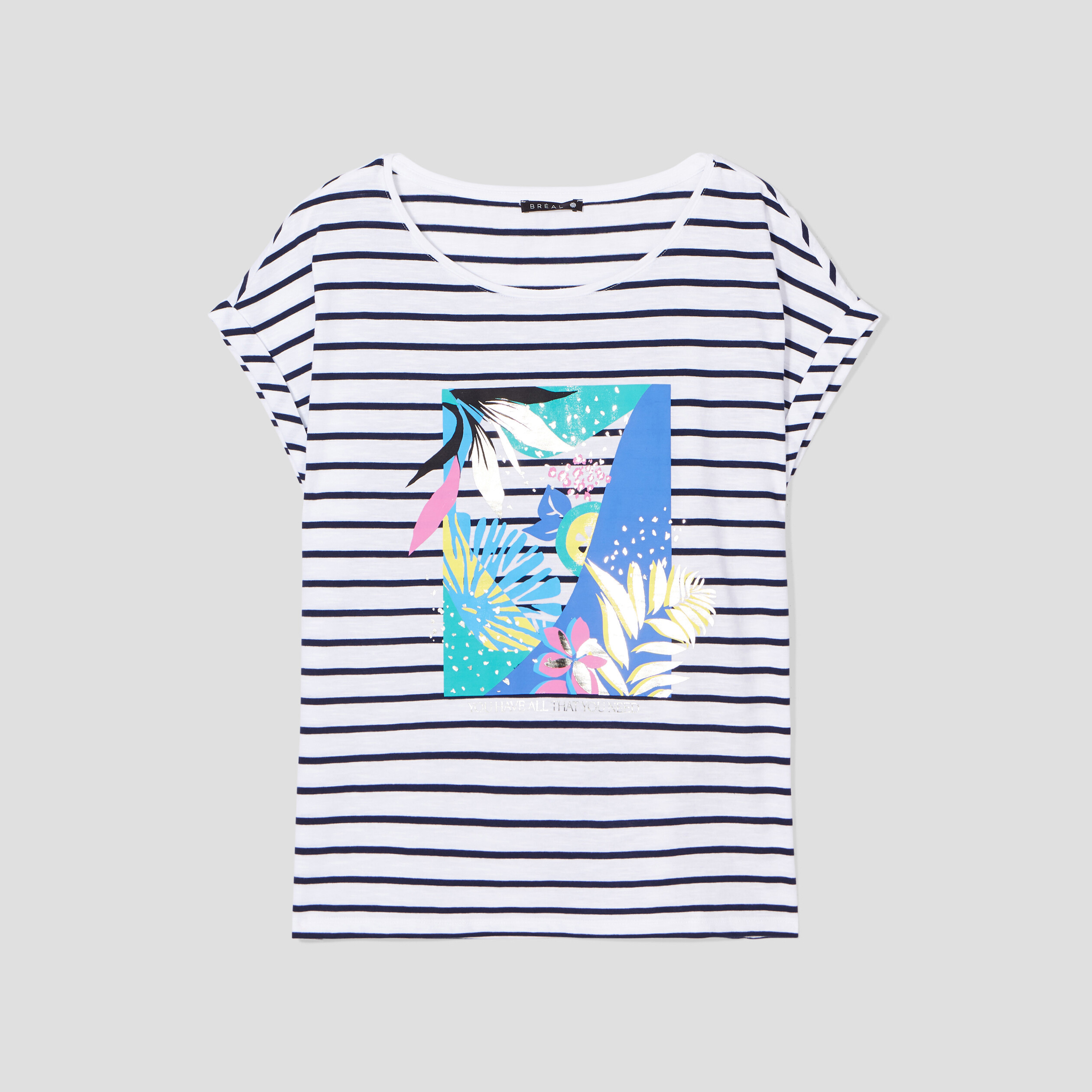 T-shirt manches courtes ecru femme