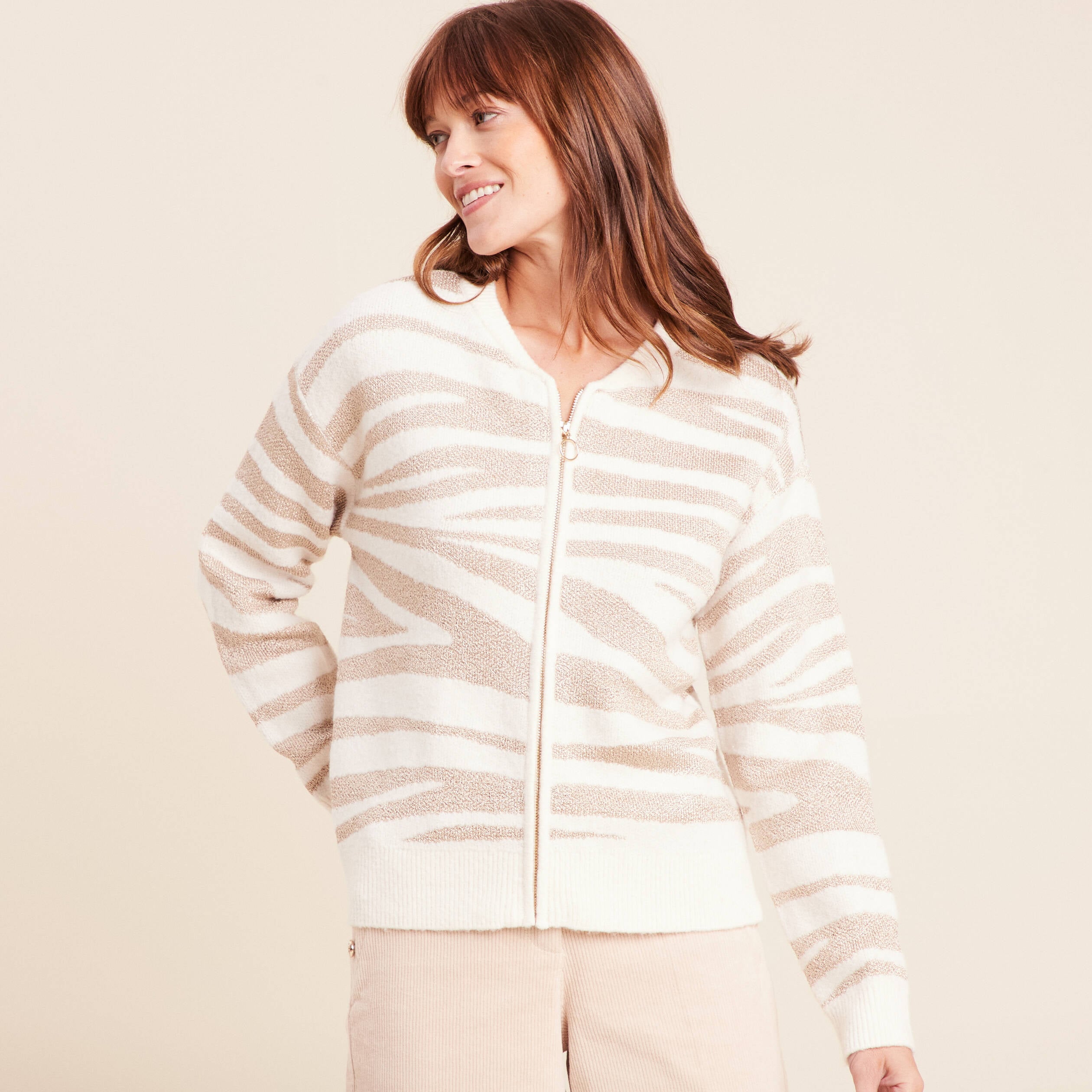 Veste bomber blanc femme