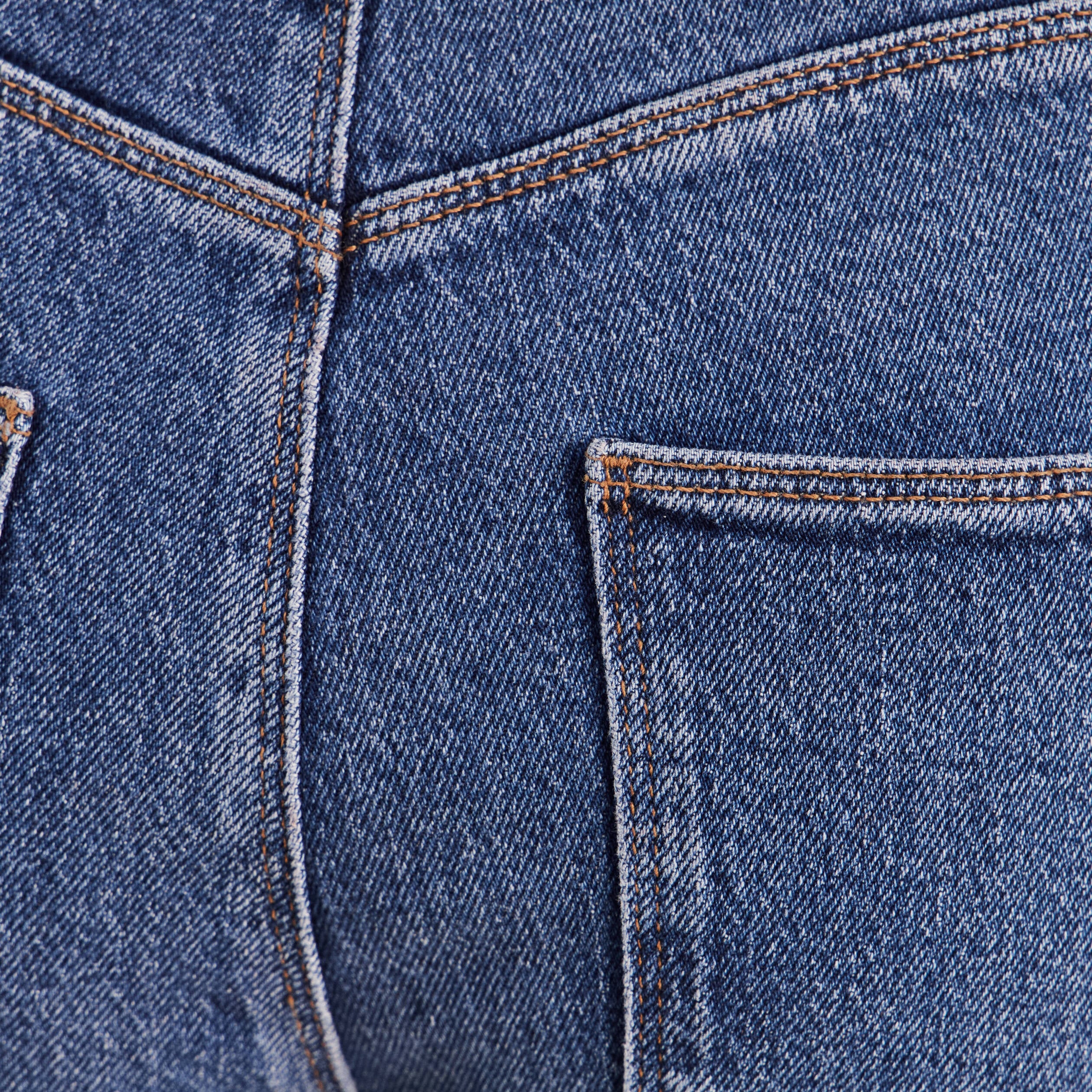 Jean bermuda taille haute denim denim stone femme