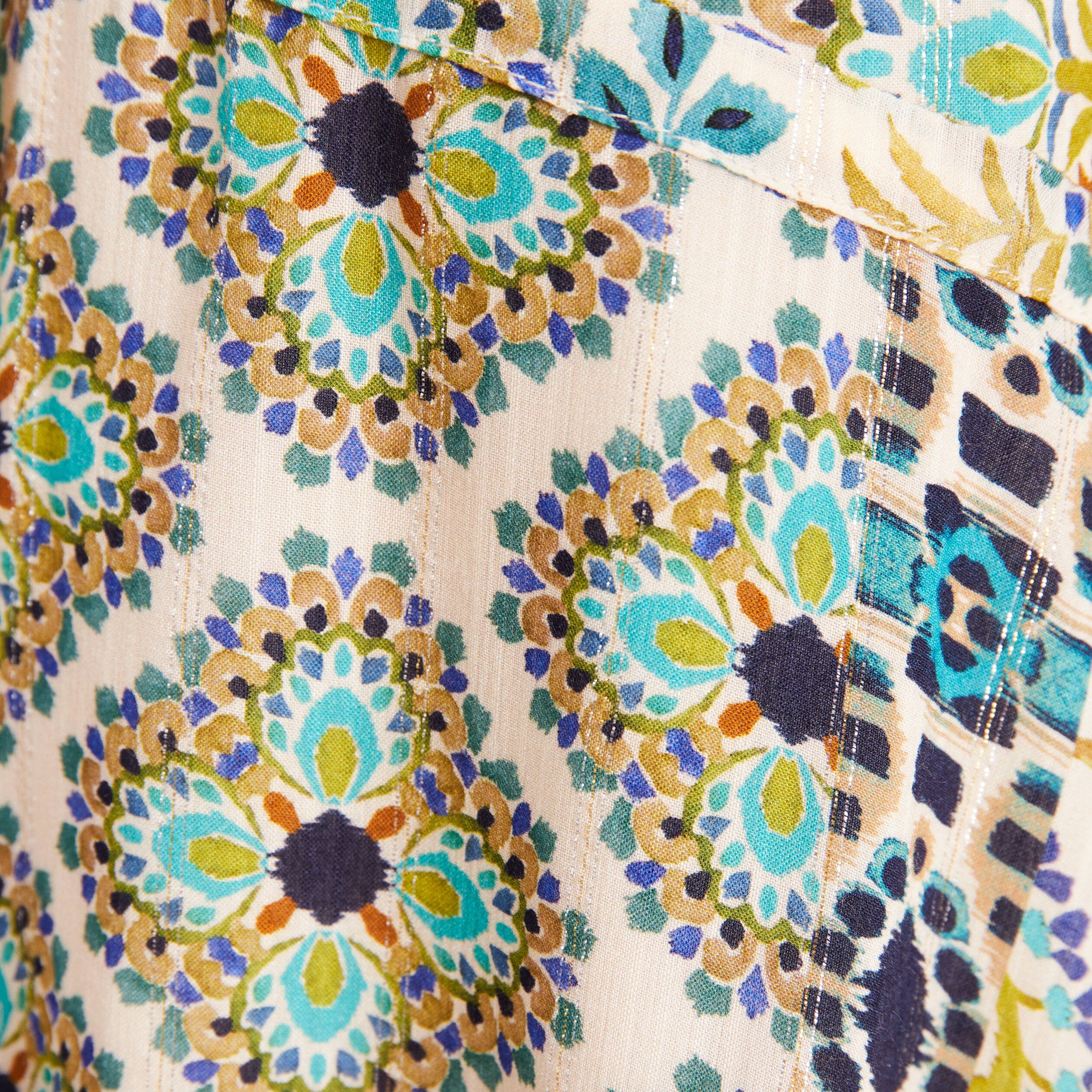 Robe évasée fluide manches 3/4 bleu femme