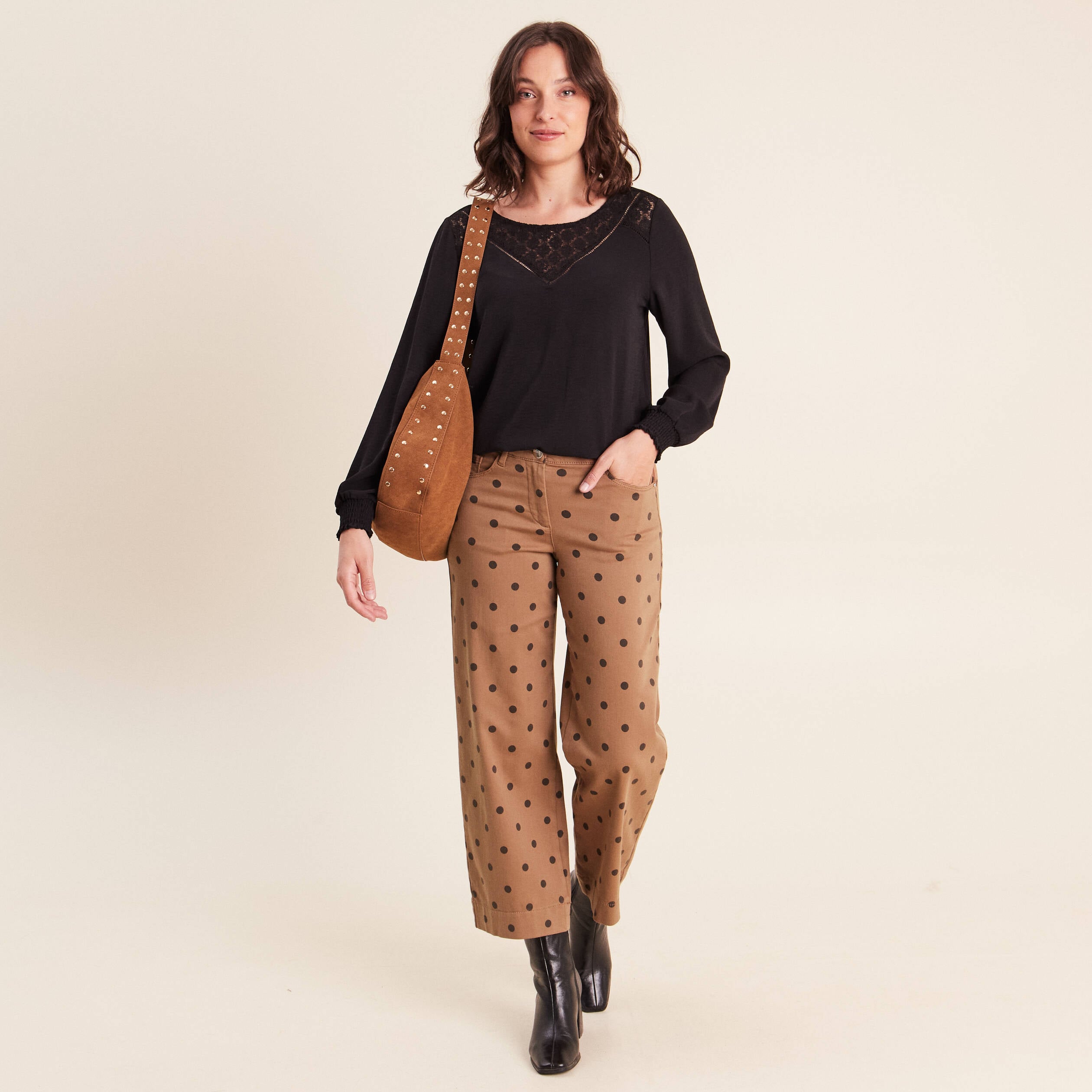 Pantalon magique l'unique marron femme
