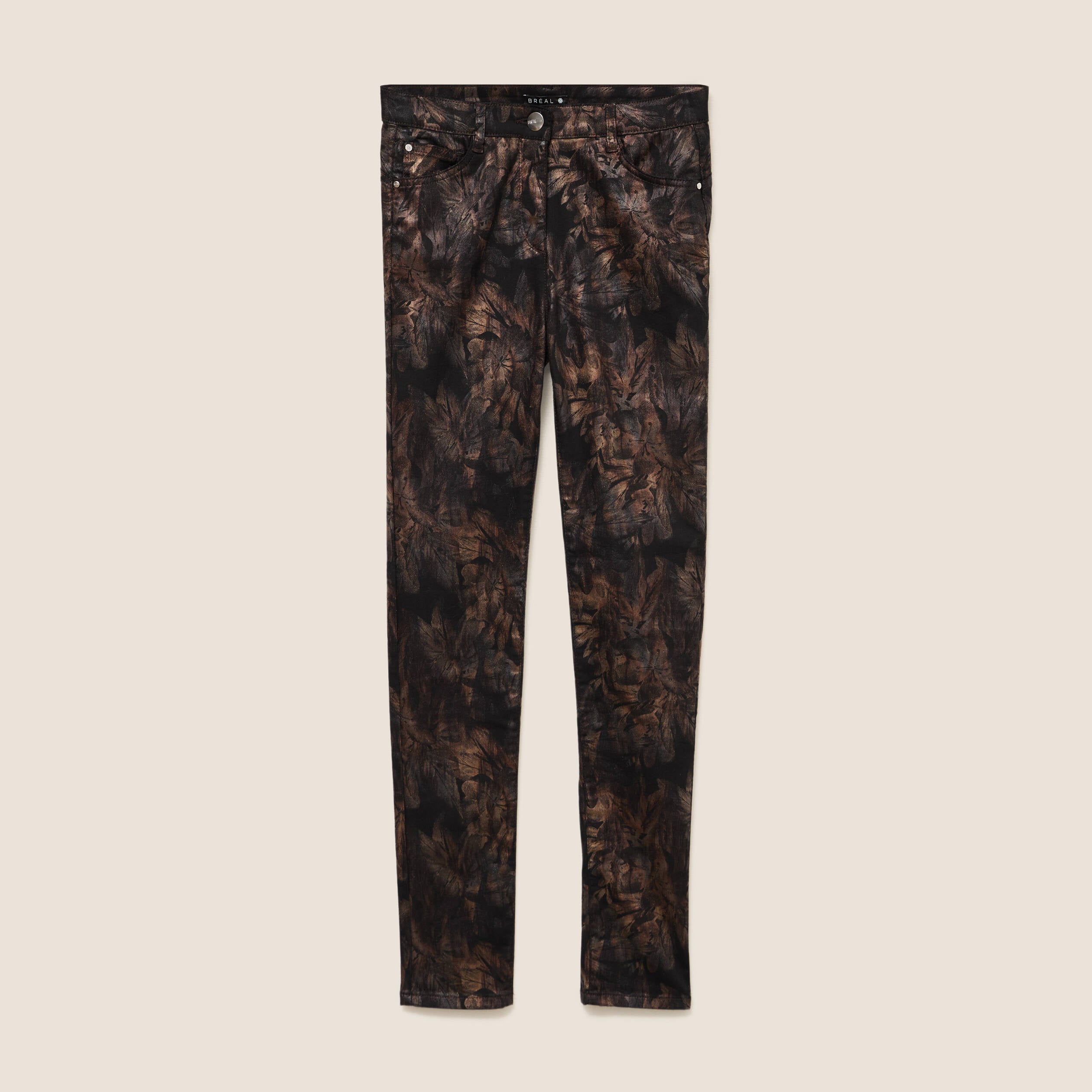 Pantalon ajust&eacute; noir femme