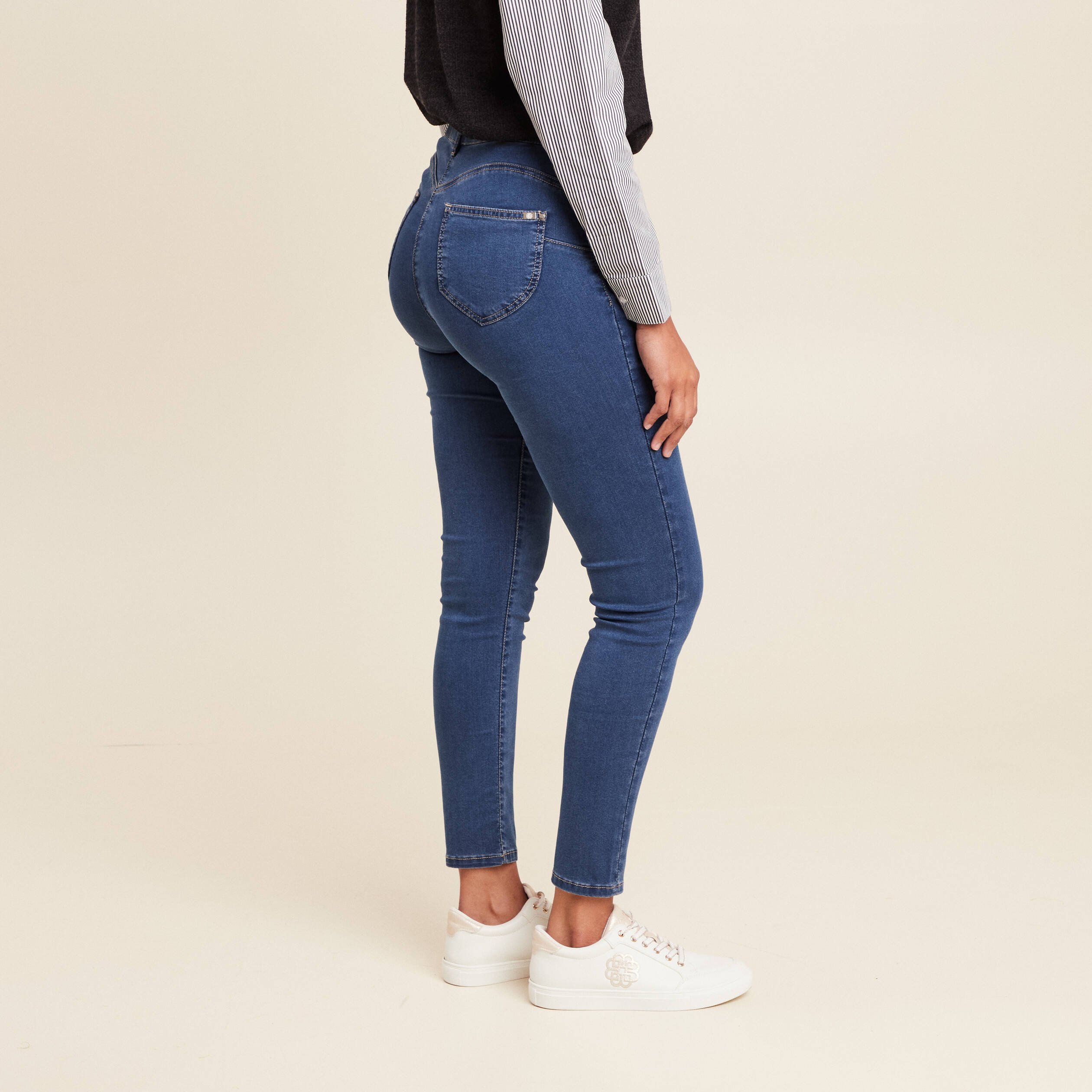 jeans leger taille standard 78eme denim double stone femme Jeans léger taille standard 7/8ème denim double stone femme