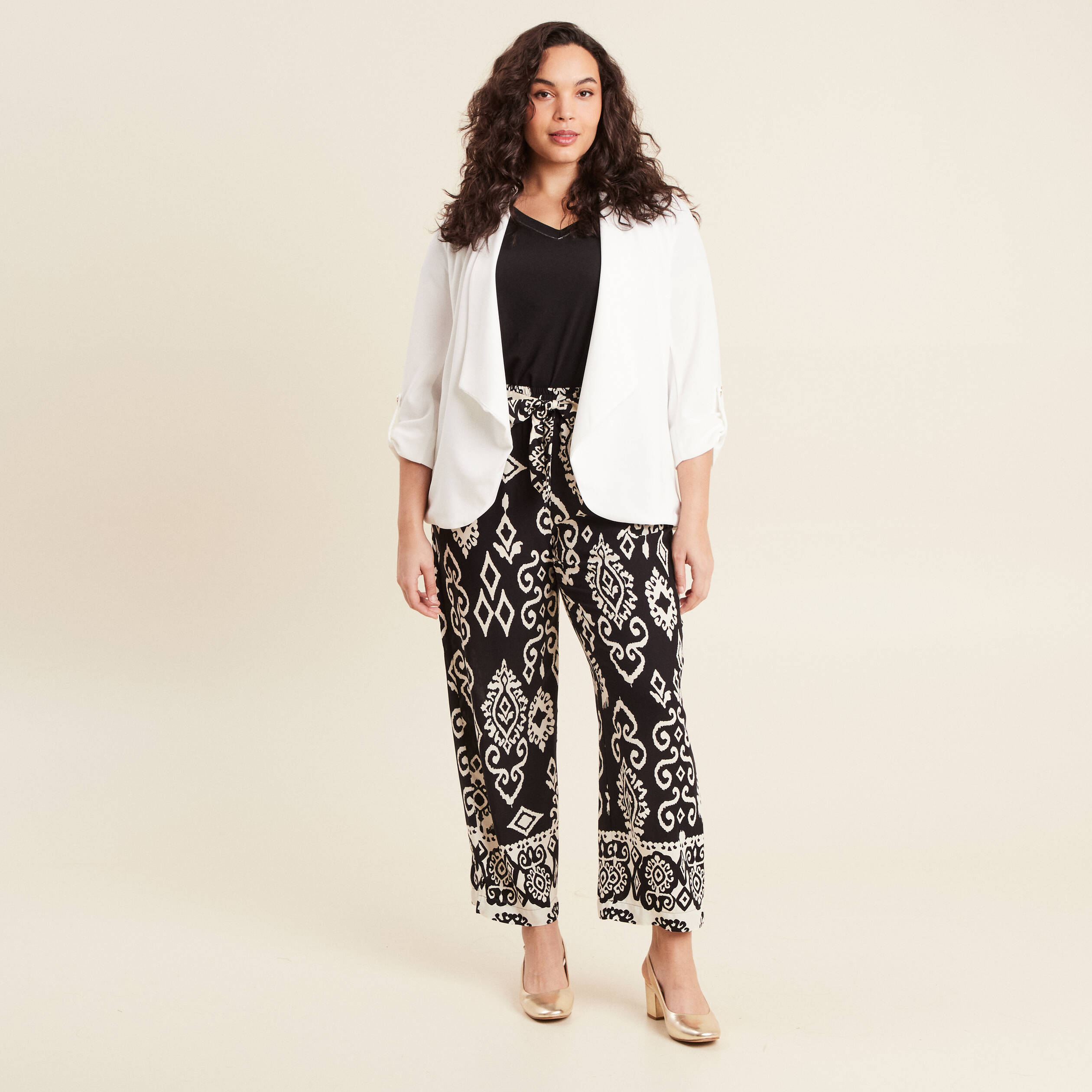 Pantalon flou noir femme
