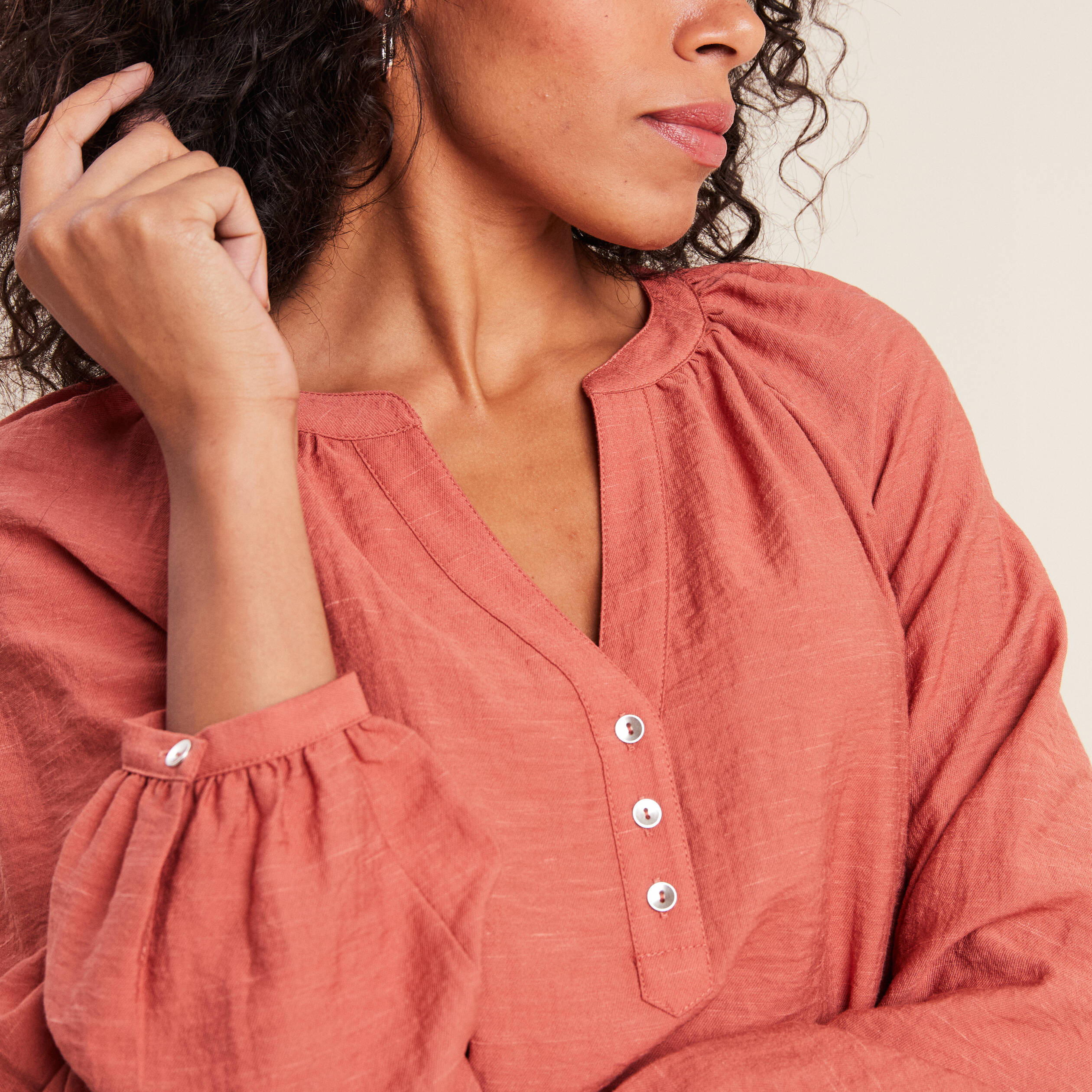 blouse manches longues vieux rose femme Blouse manches longues vieux rose femme