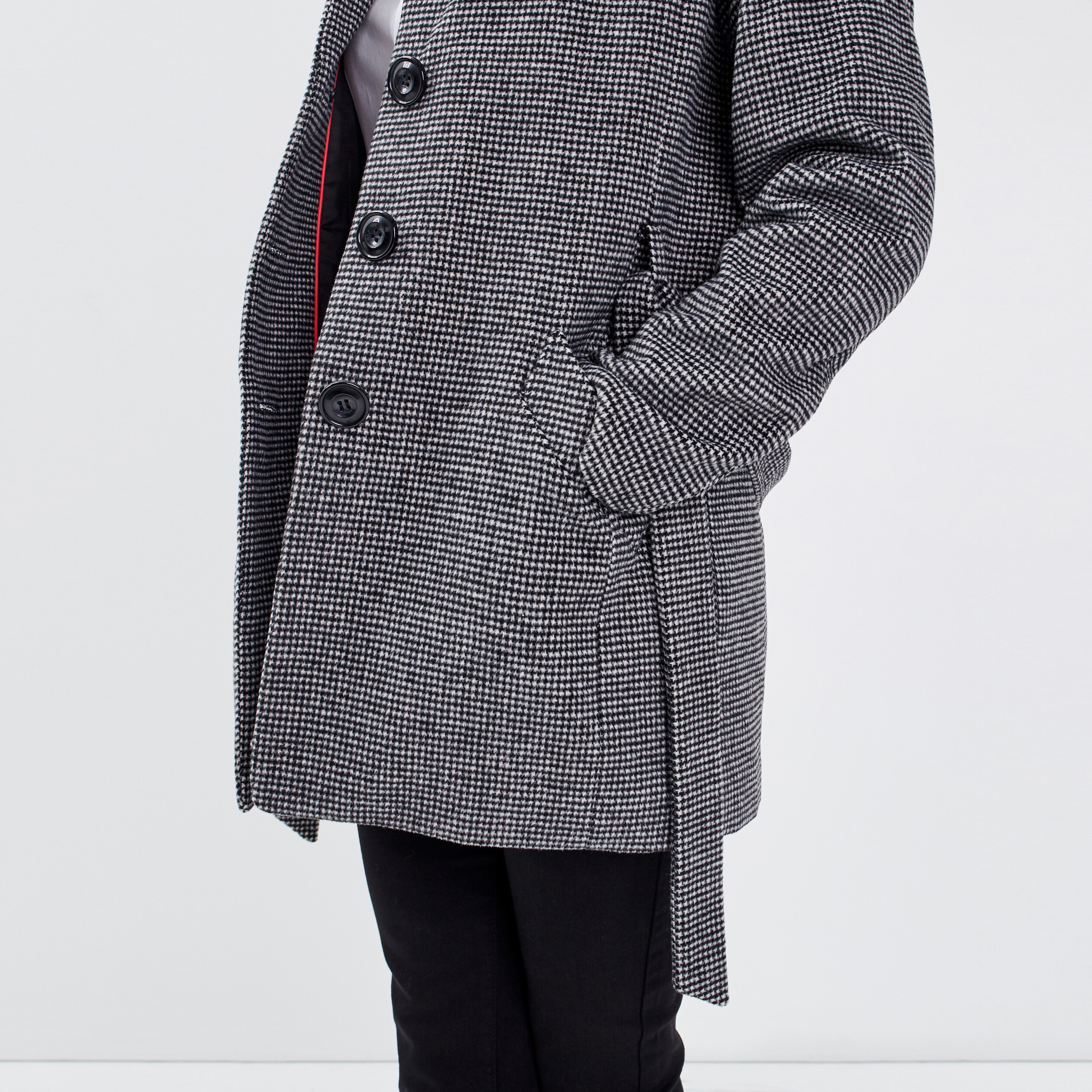 Manteau droit noir clearance femme