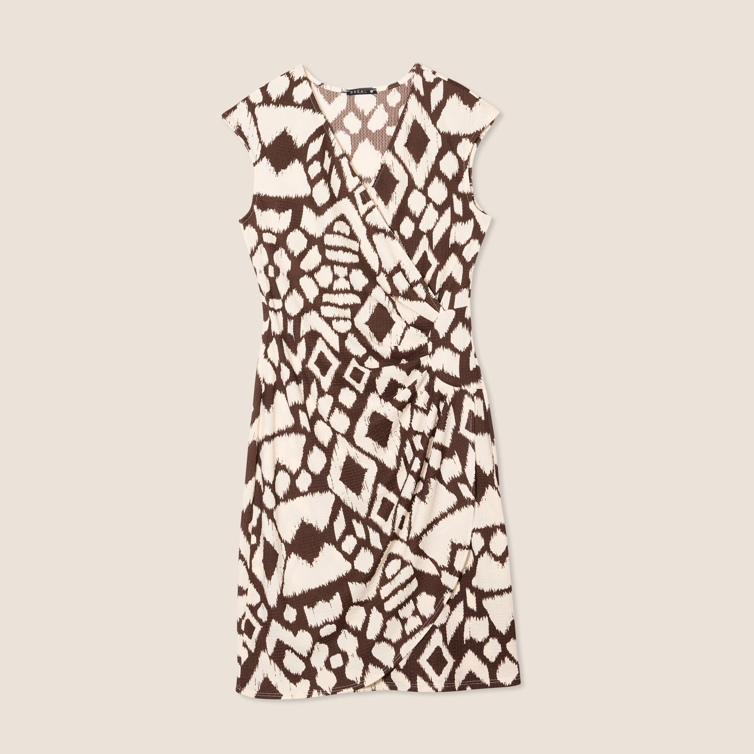 Robe ajustée courte marron femme