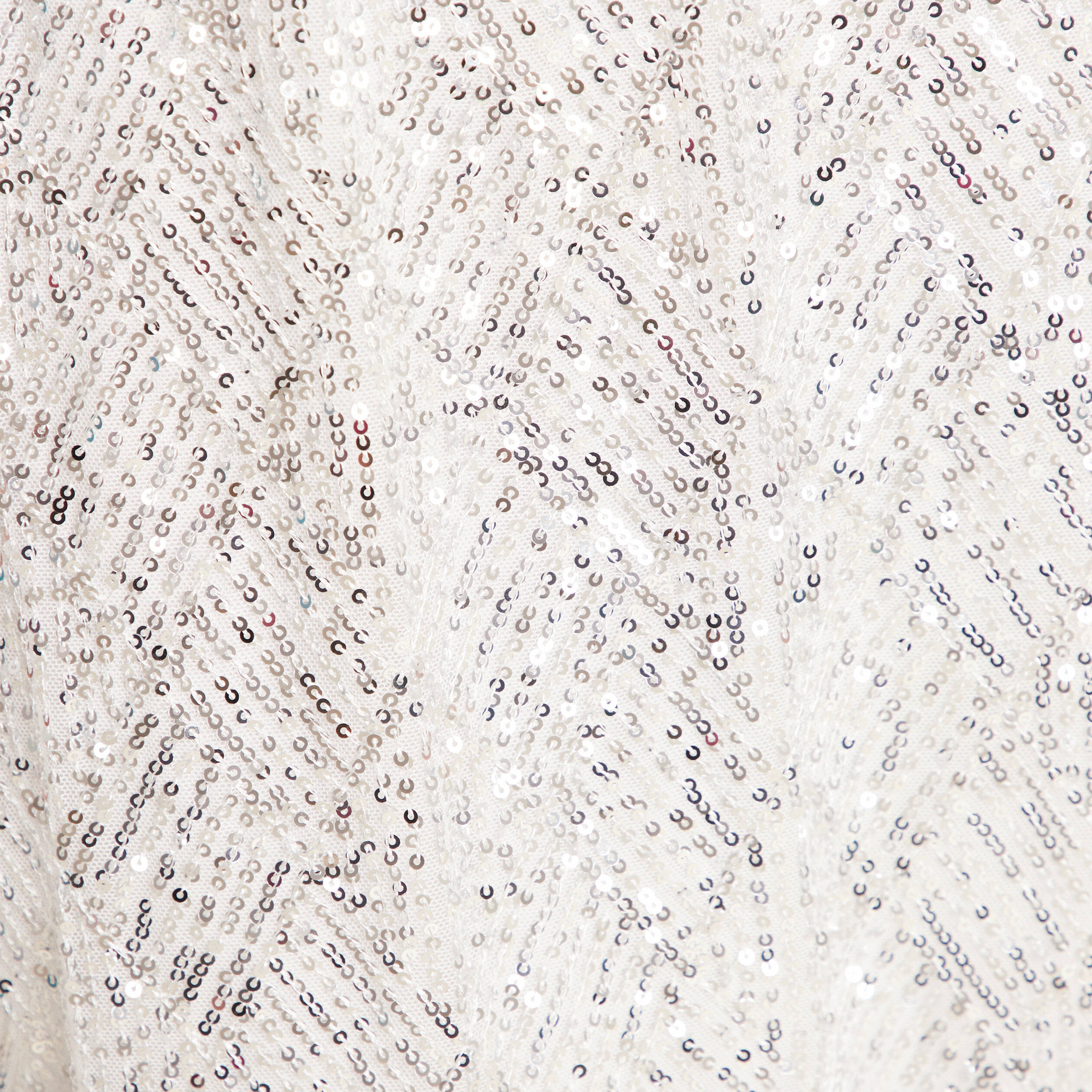 Robe longue ajustée sequins couleur argent femme