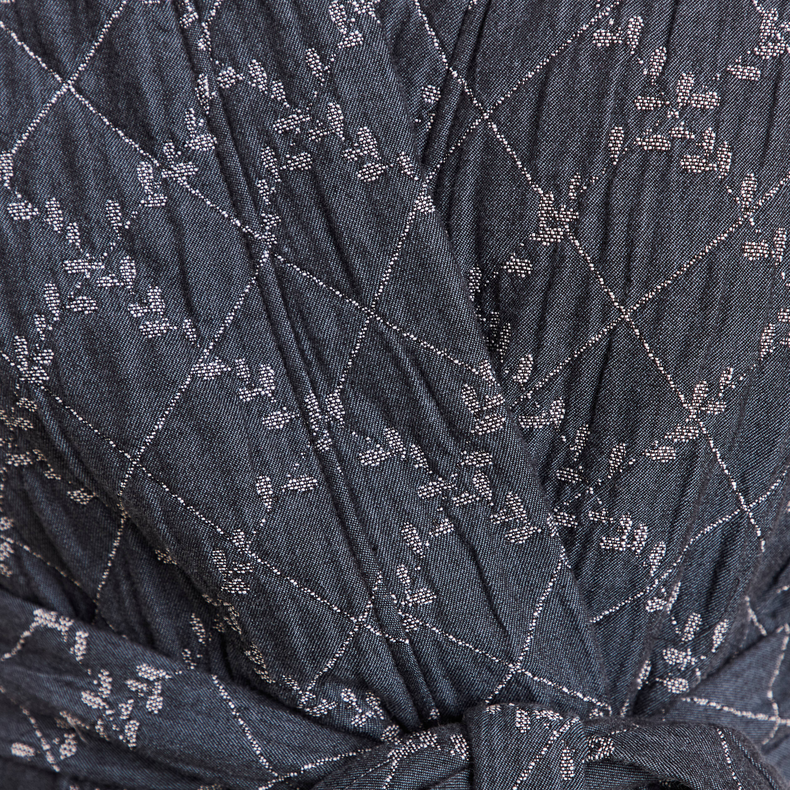 Kimono ceintur&eacute; denim stone femme