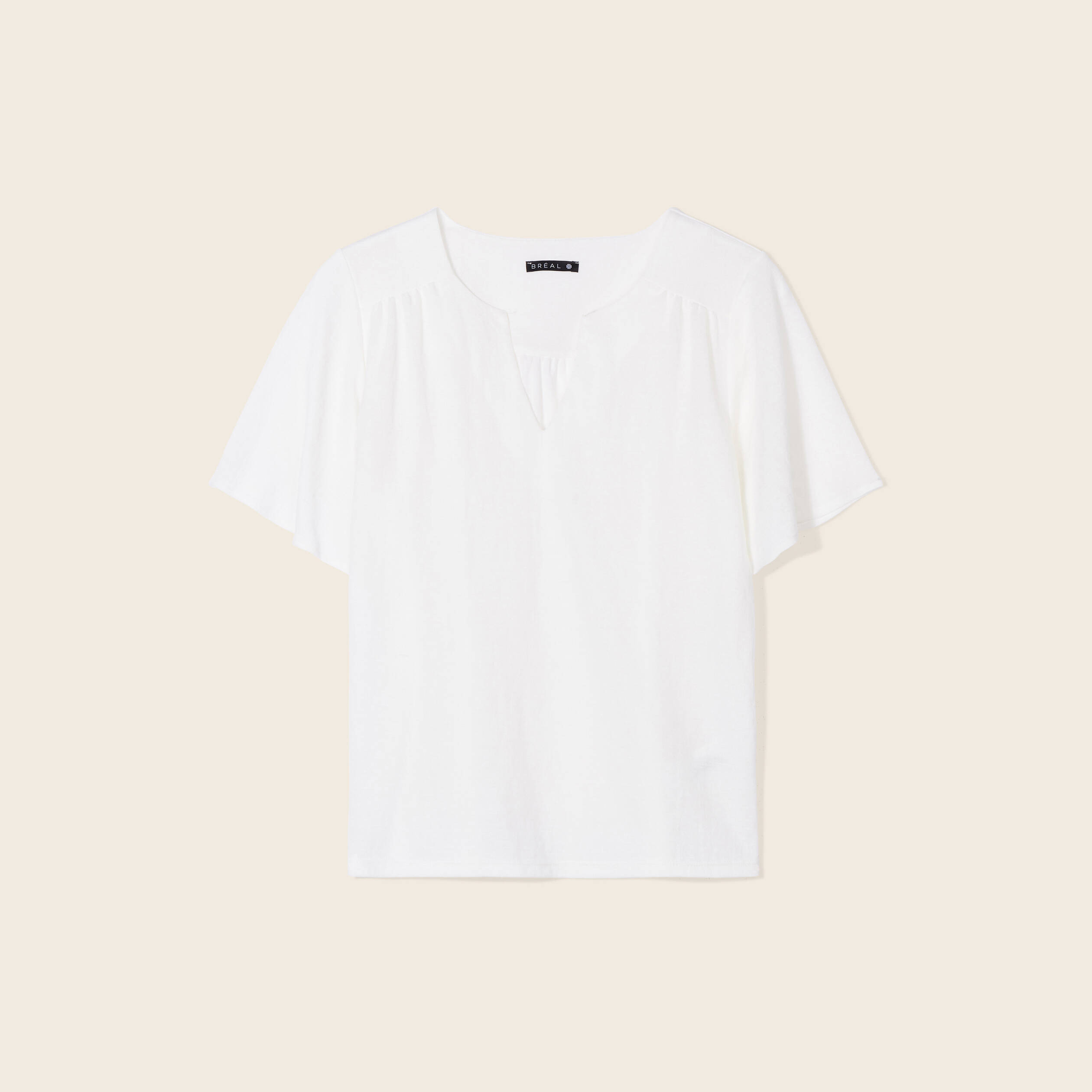 T-shirt manches courtes ecru femme