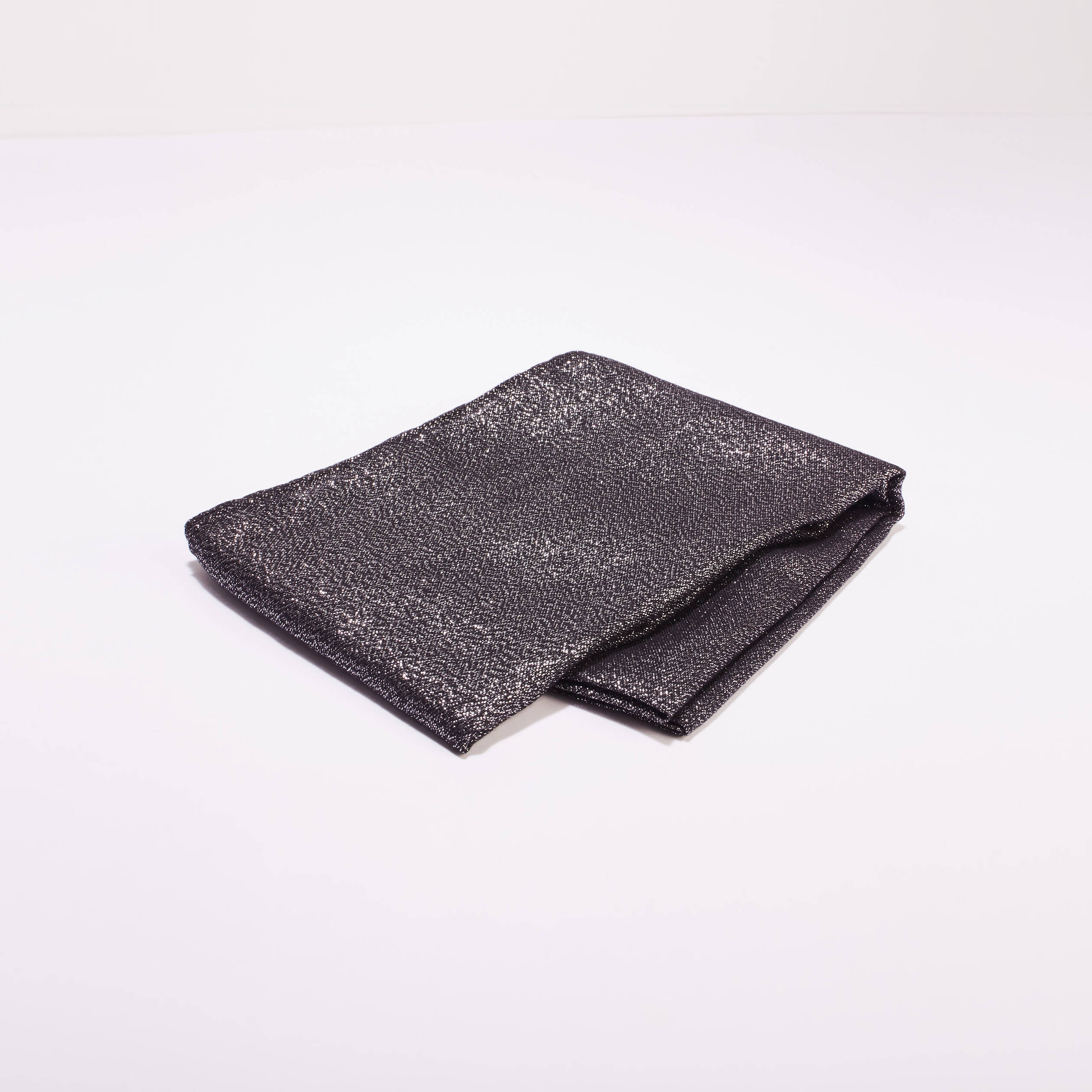 Foulard fils métallisés noir femme